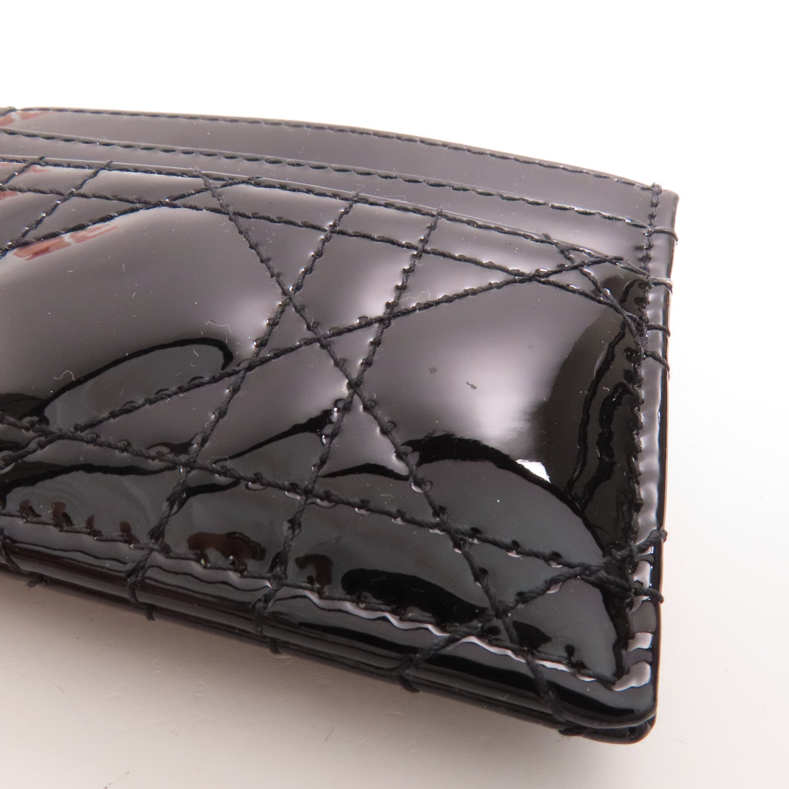 Dior 漆皮皮革Freesia Card Case金扣卡片套