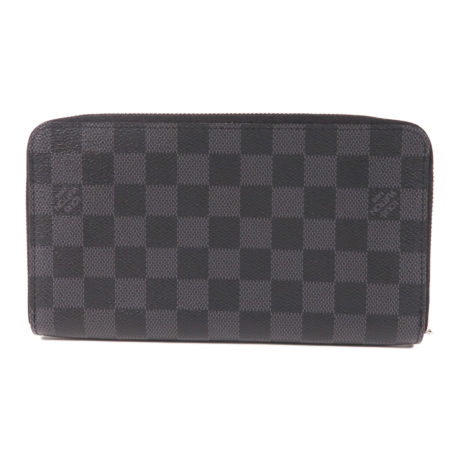 LOUIS VUITTON Damier Graphite Zippy Organizer Wallet銀扣長錢包