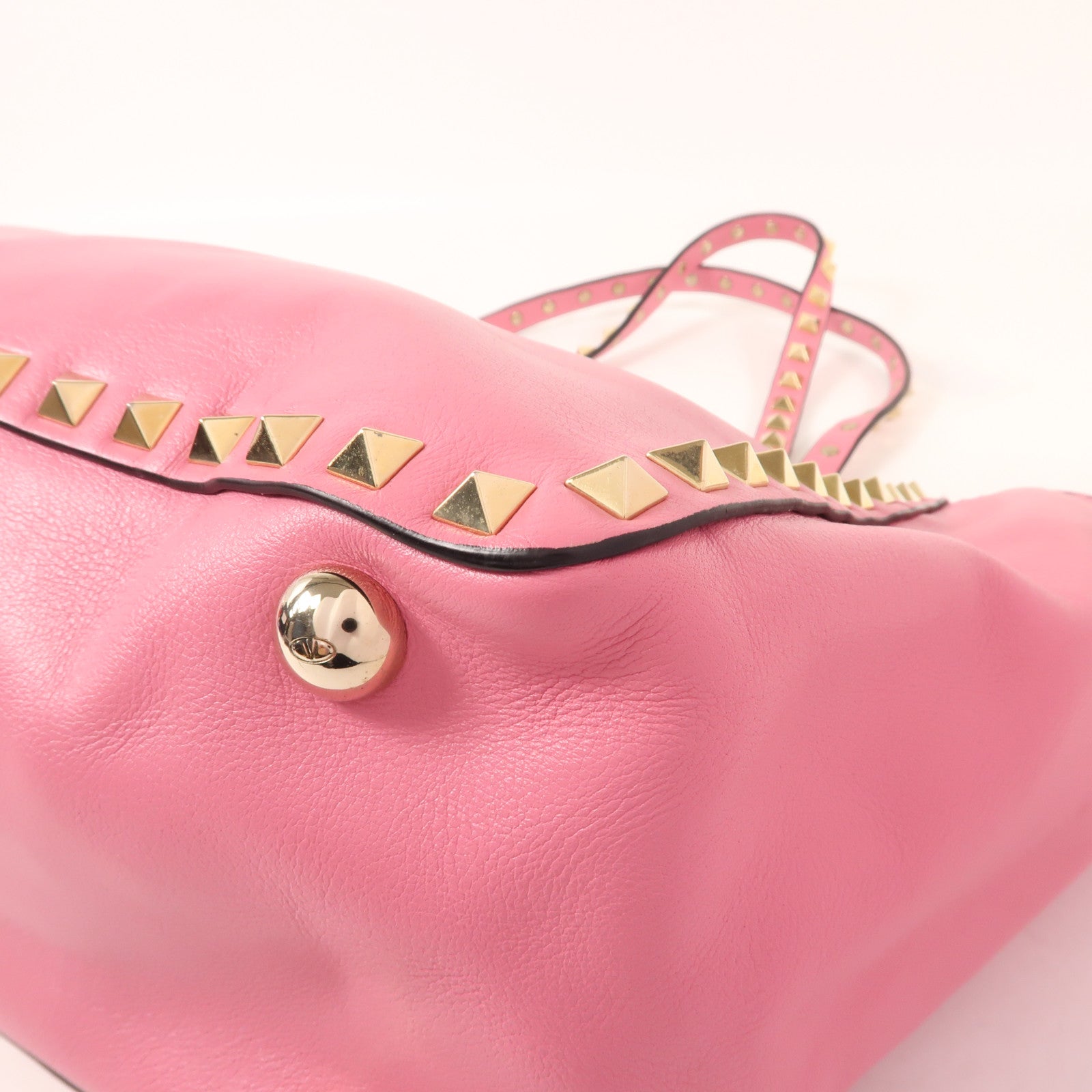 Valentino 牛皮皮革Rockstud金扣手挽肩背兩用袋