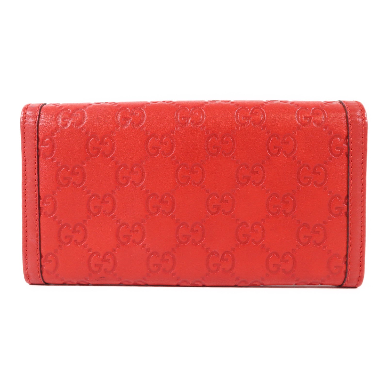 GUCCI 【激減優惠】牛皮皮革Long Wallet金扣長錢包