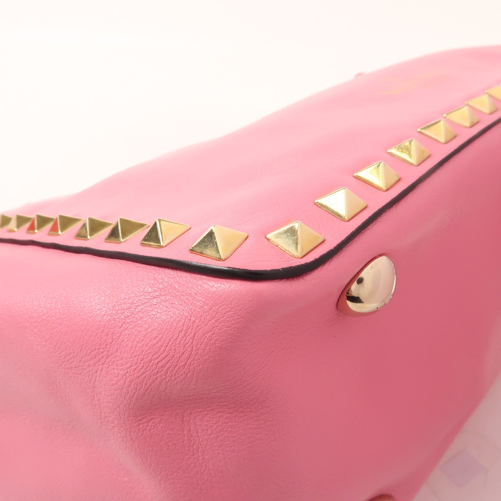 Valentino 牛皮皮革Rockstud金扣手挽肩背兩用袋