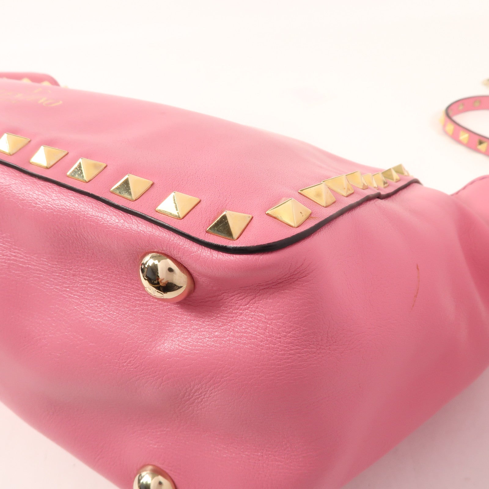 Valentino 牛皮皮革Rockstud金扣手挽肩背兩用袋