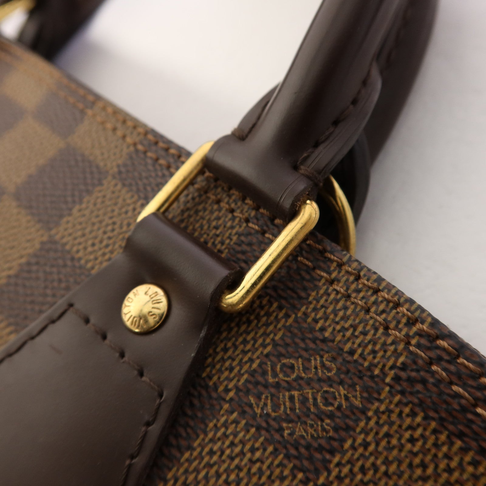 LOUIS VUITTON Damier Alma金扣手挽袋