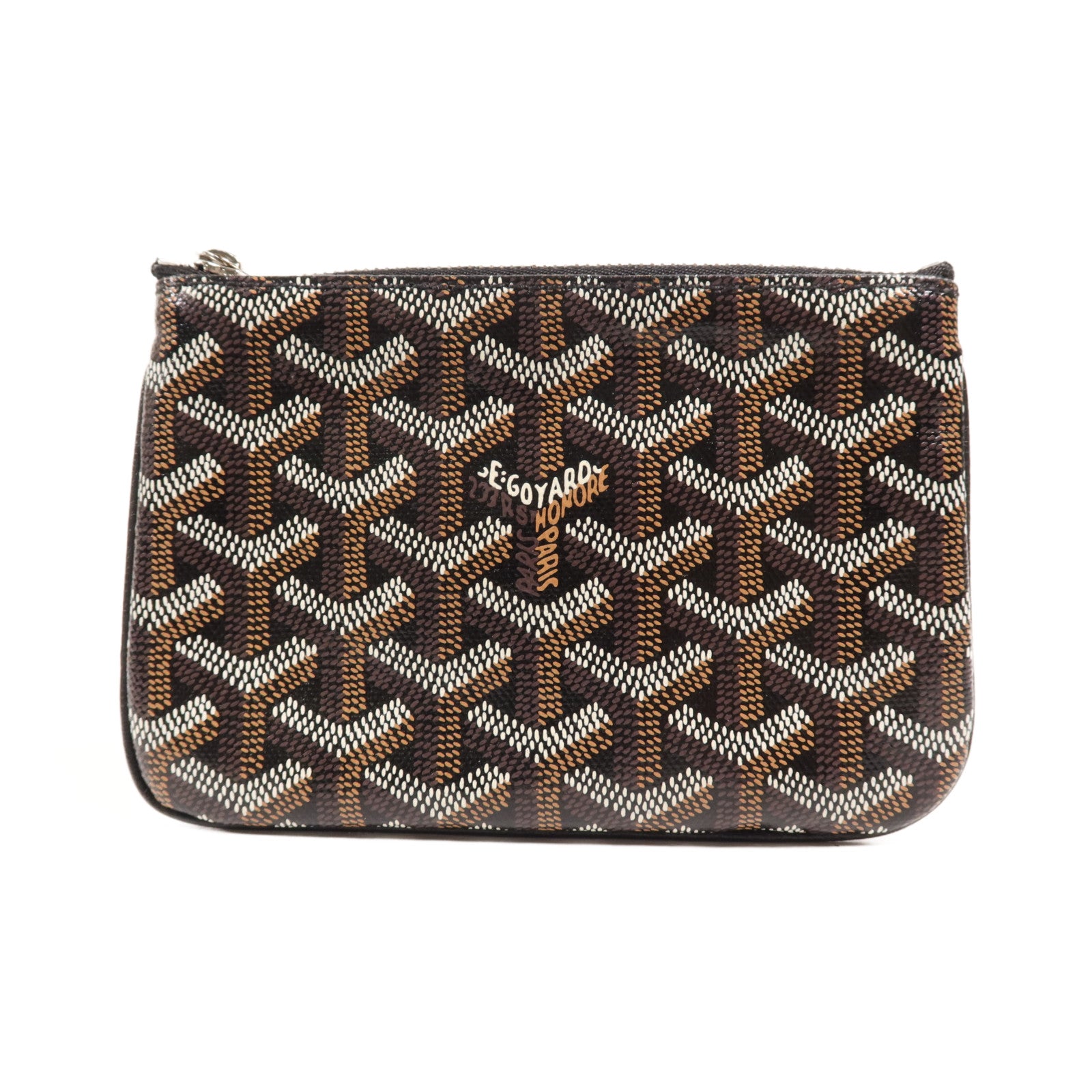 GOYARD 塗層帆布Pouch銀扣手拿包