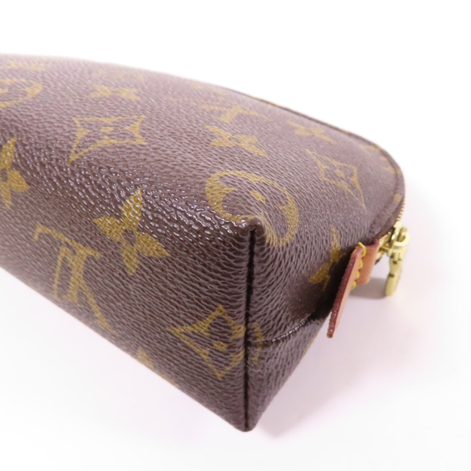 LOUIS VUITTON LV Cosmetic Pouch PM M47515 Monogram Brown