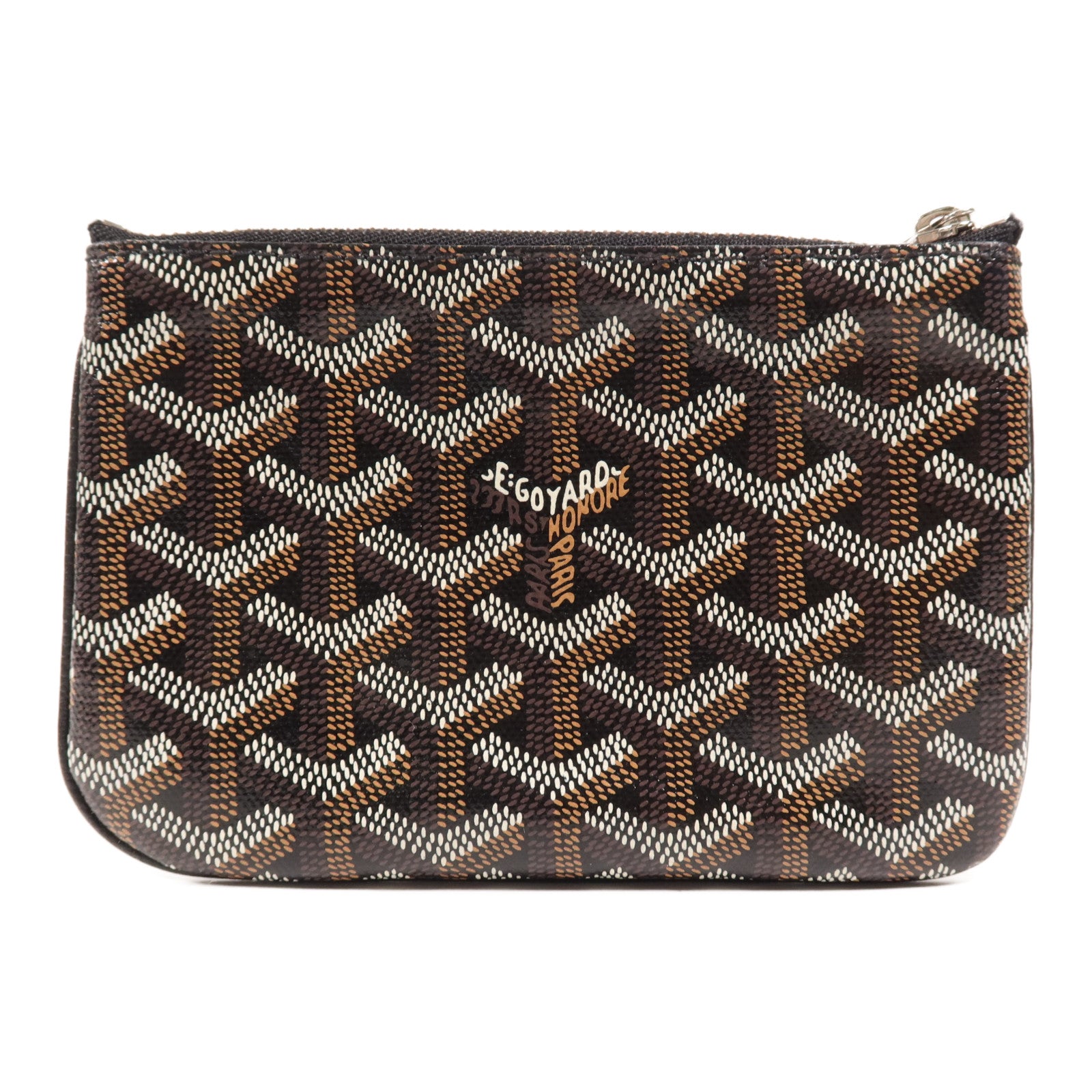 GOYARD 塗層帆布Pouch銀扣手拿包