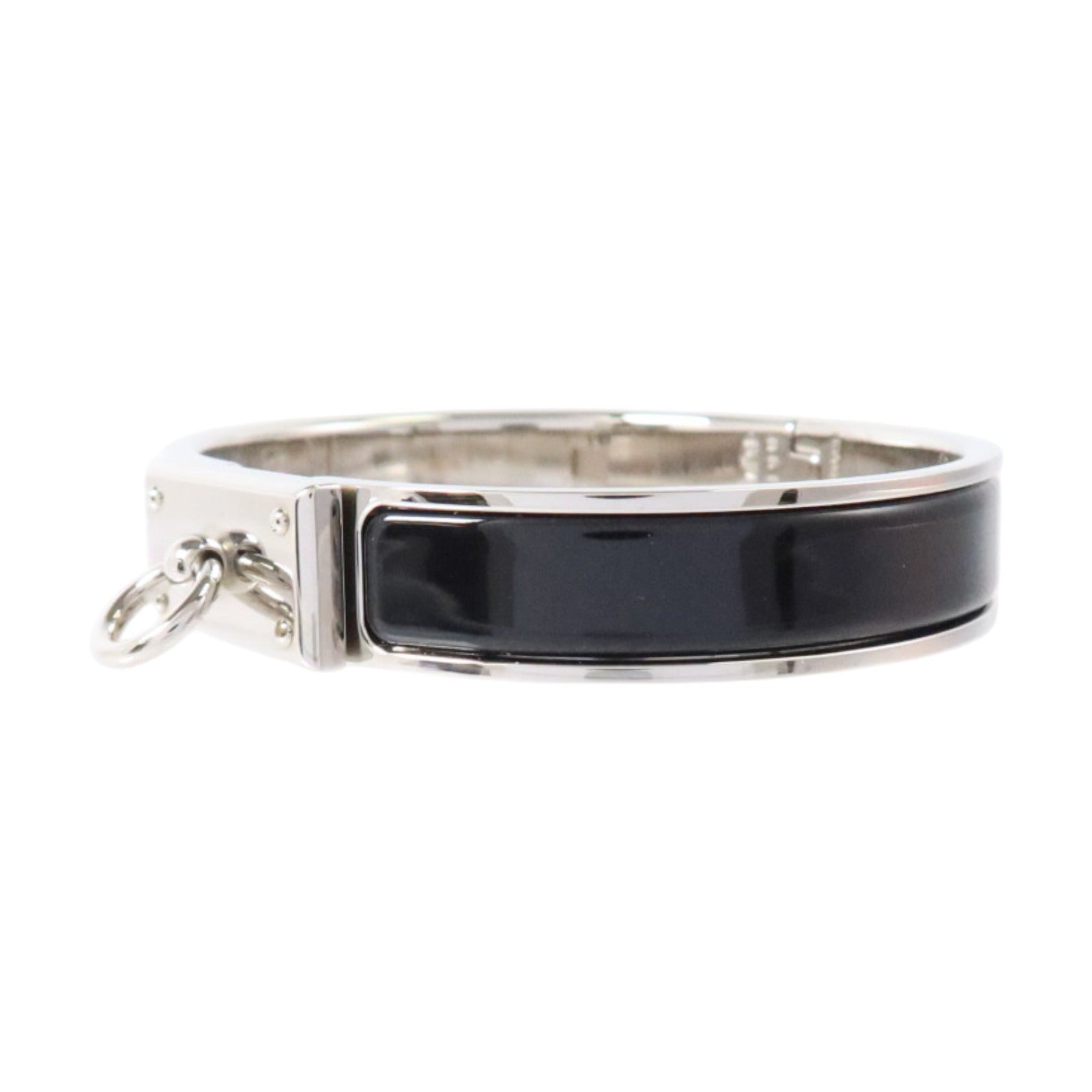 HERMES 金屬/琺瑯Clic Anneau Bracelet銀扣手鏈