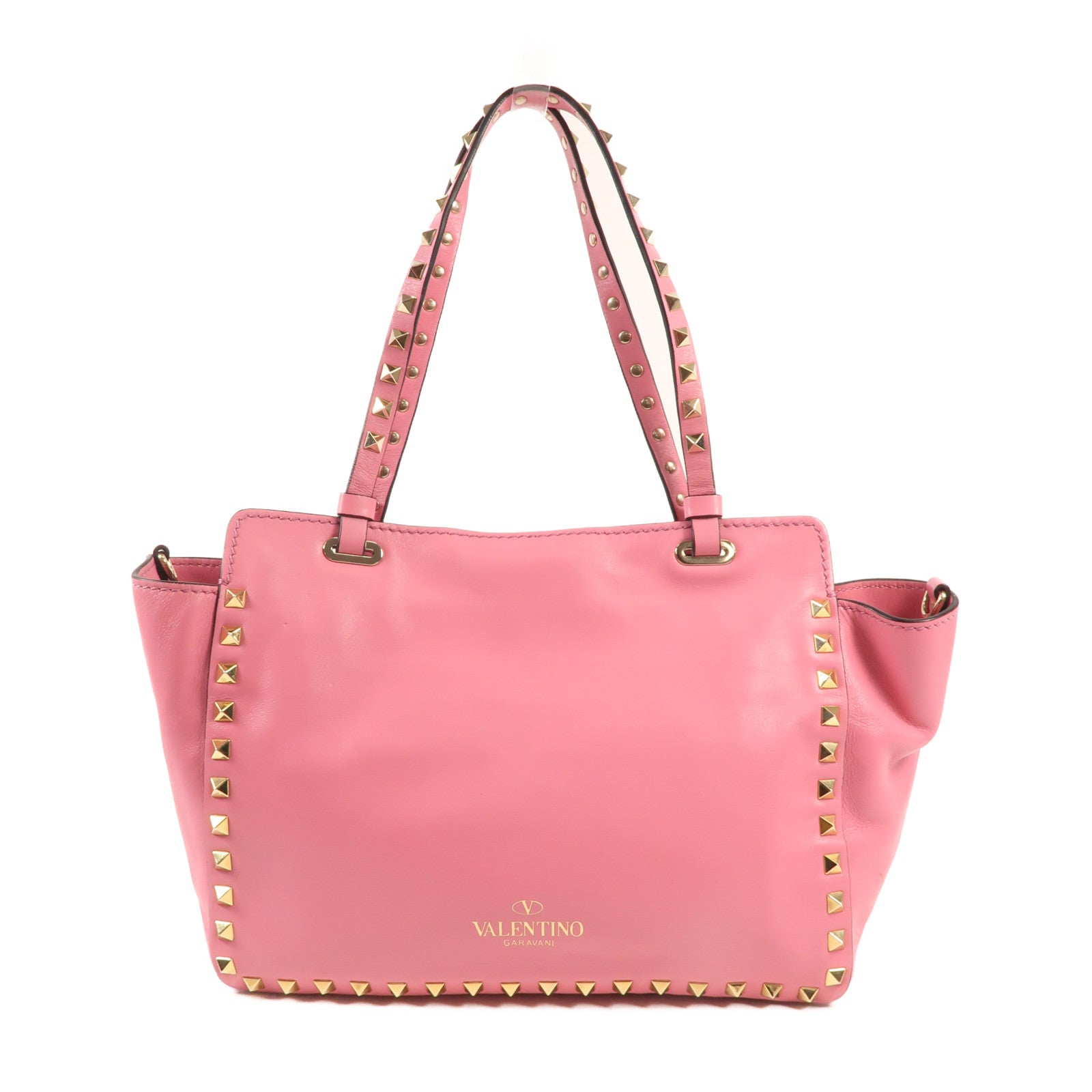 Valentino 牛皮皮革Rockstud金扣手挽肩背兩用袋