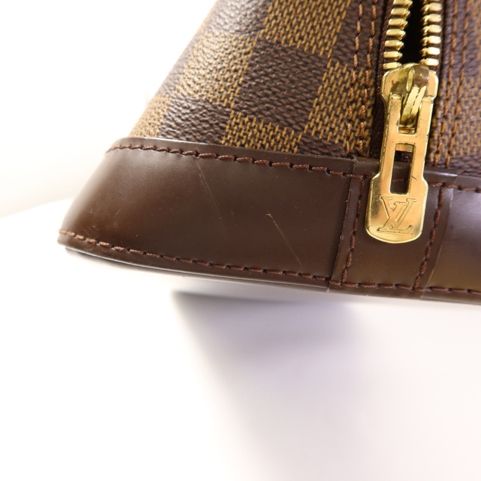 LOUIS VUITTON Damier Alma金扣手挽袋