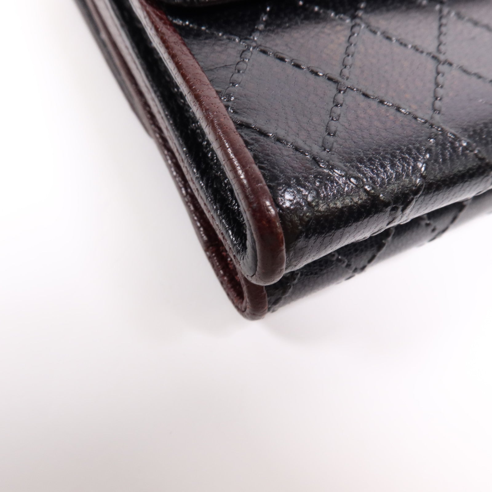 CHANEL 牛皮皮革Wallet銀扣錢包