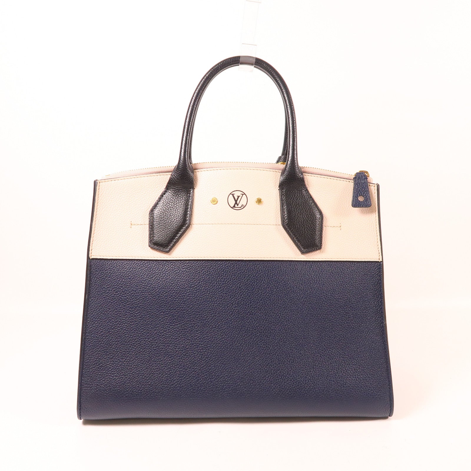 LOUIS VUITTON 牛皮皮革City Steamer MM金扣手挽肩背兩用袋