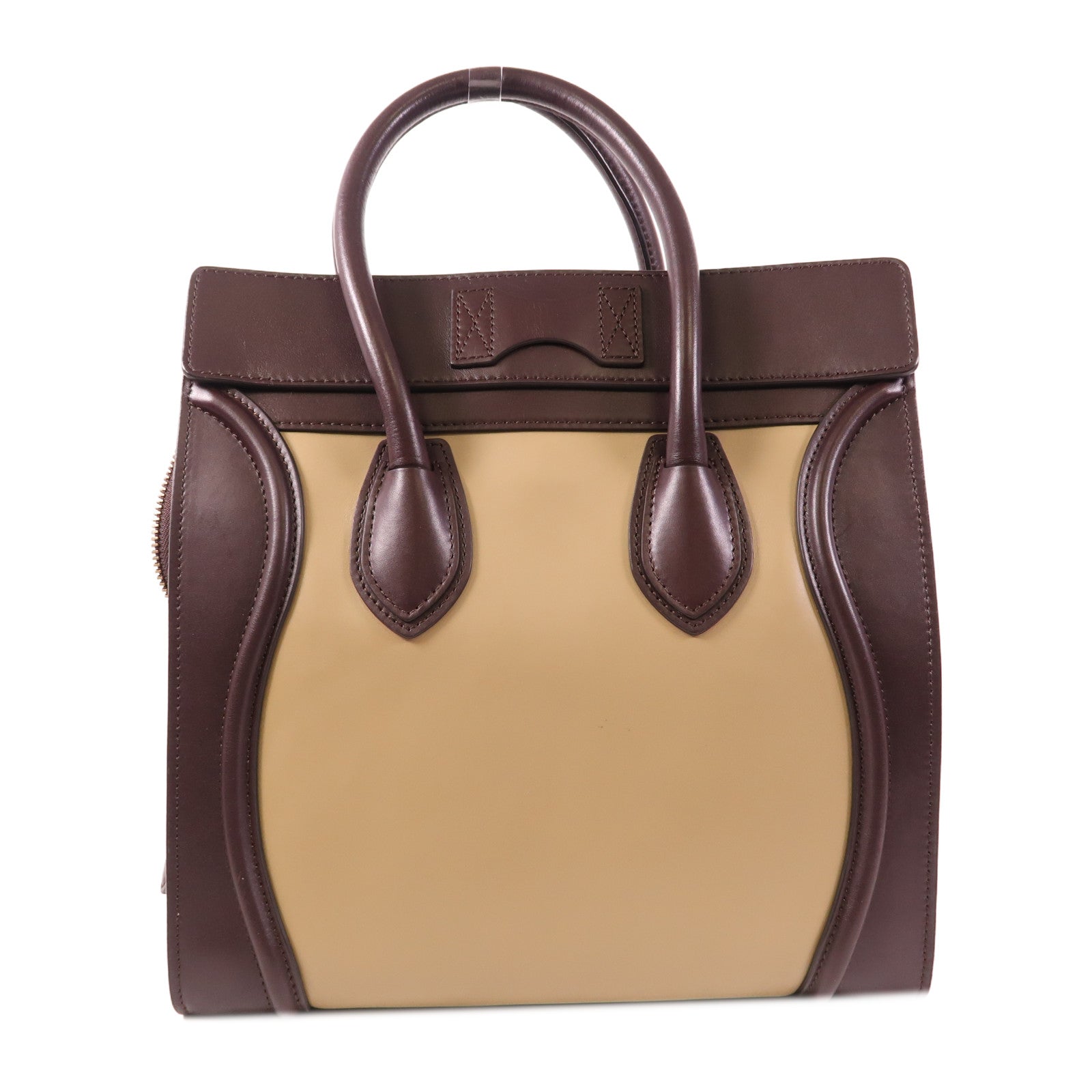 CELINE 牛皮皮革Mini Luggage金扣手挽袋