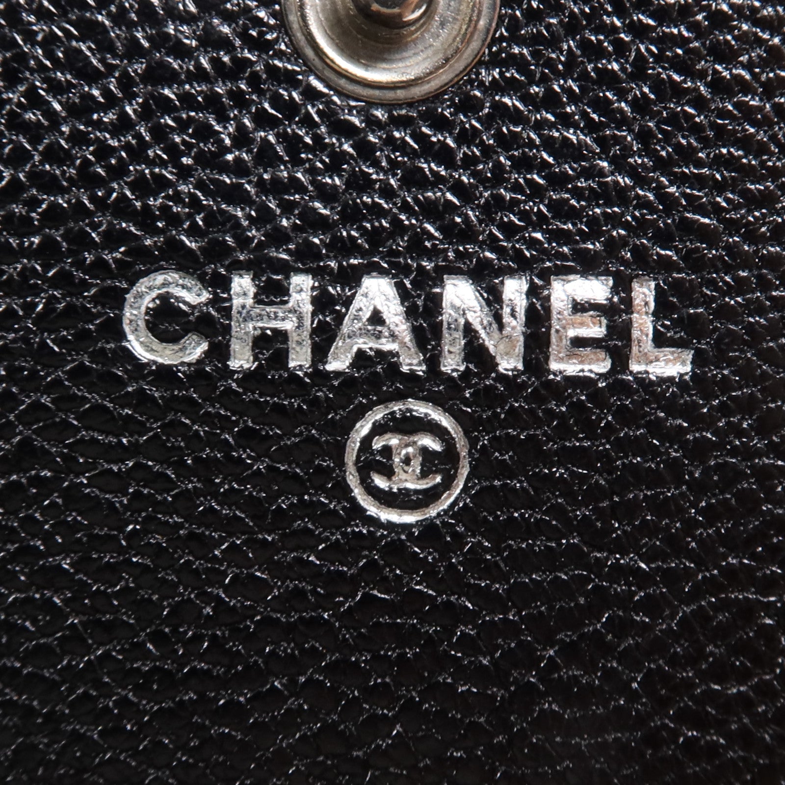 CHANEL 牛皮皮革Wallet銀扣錢包