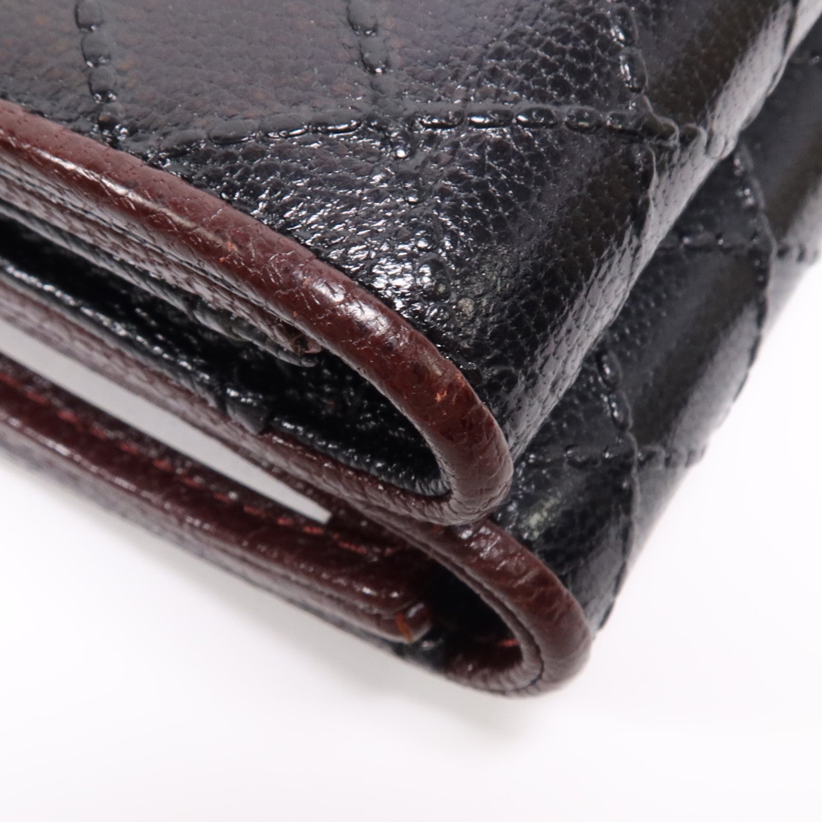 CHANEL 牛皮皮革Wallet銀扣錢包