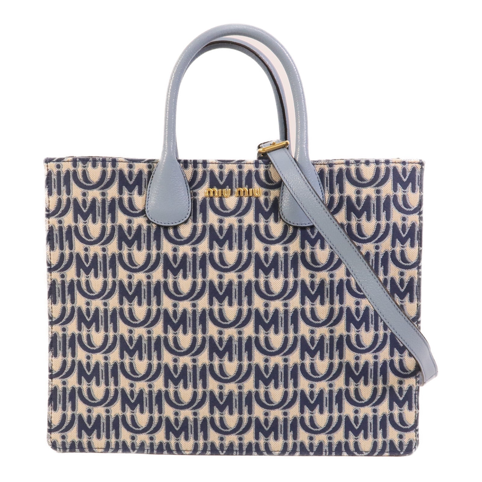Miu Miu 帆布2way Shoulder手挽肩背兩用袋