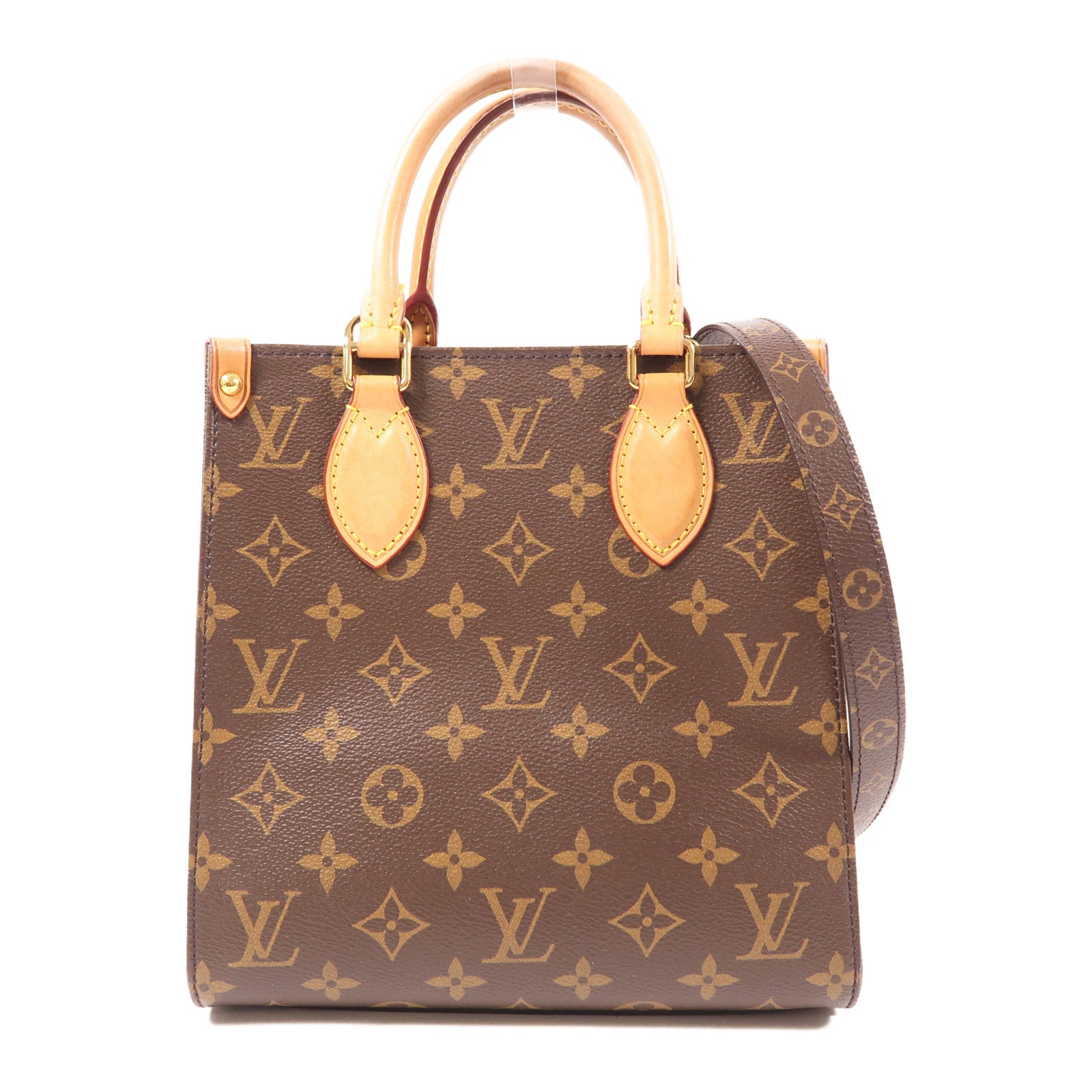 LOUIS VUITTON LV GHW Sac Plat BB 2 Way Shoulder Handbag M45847 Monogram Brown