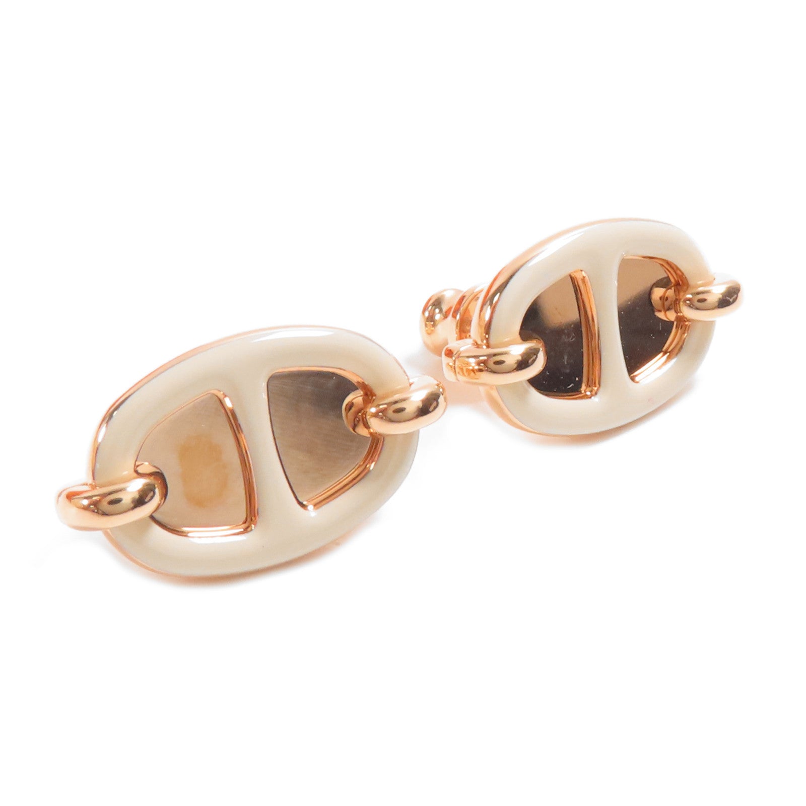 HERMES 【激減優惠】金屬Mini Maillon耳環