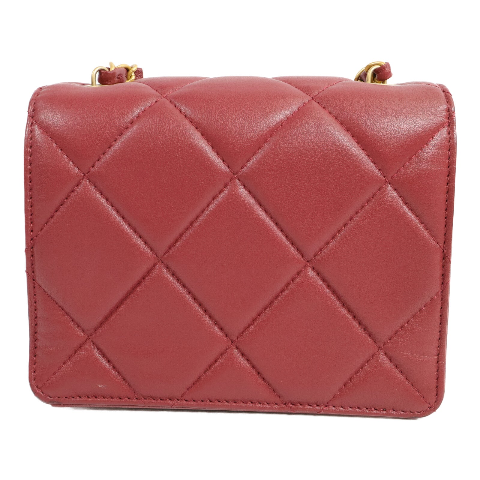 CHANEL 羊皮皮革Chain Shoulder Bag鏈帶肩背袋