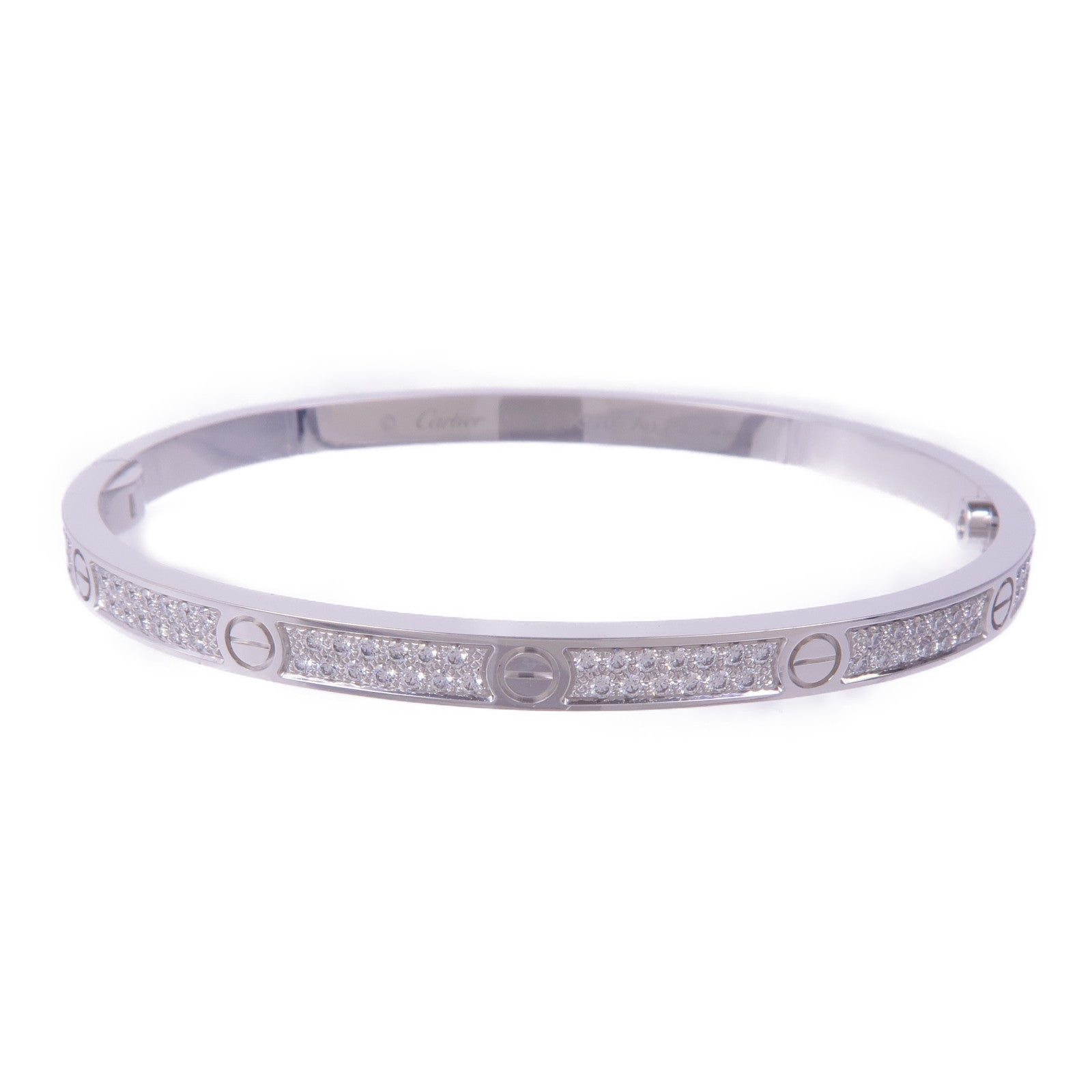CARTIER 18K白金Love Bracelet Small Model Full DiamondsDiamond Bracelet鑽石手鐲Caritier#16