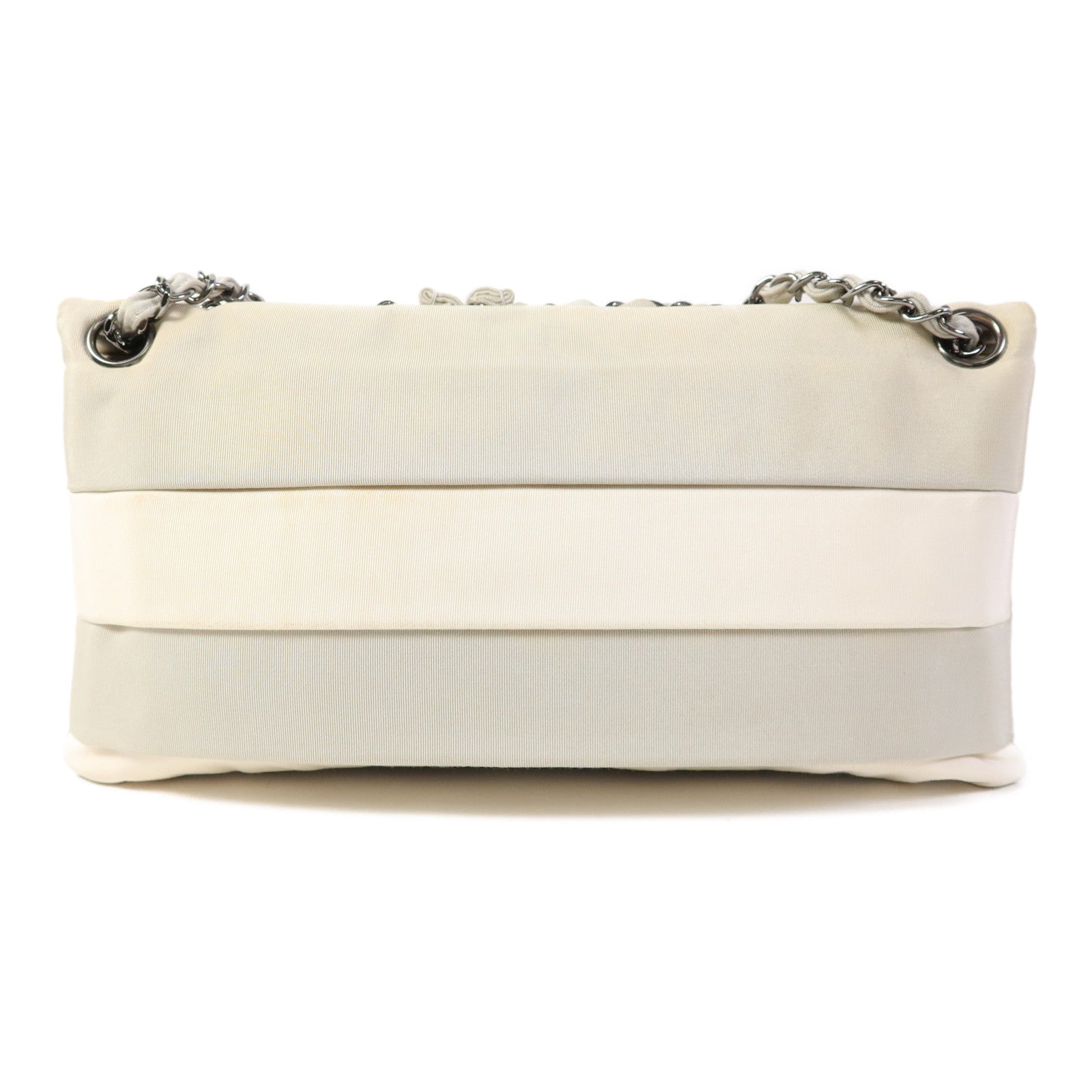 CHANEL 尼龍Chain Shoudler Bag銀扣鏈帶肩背袋