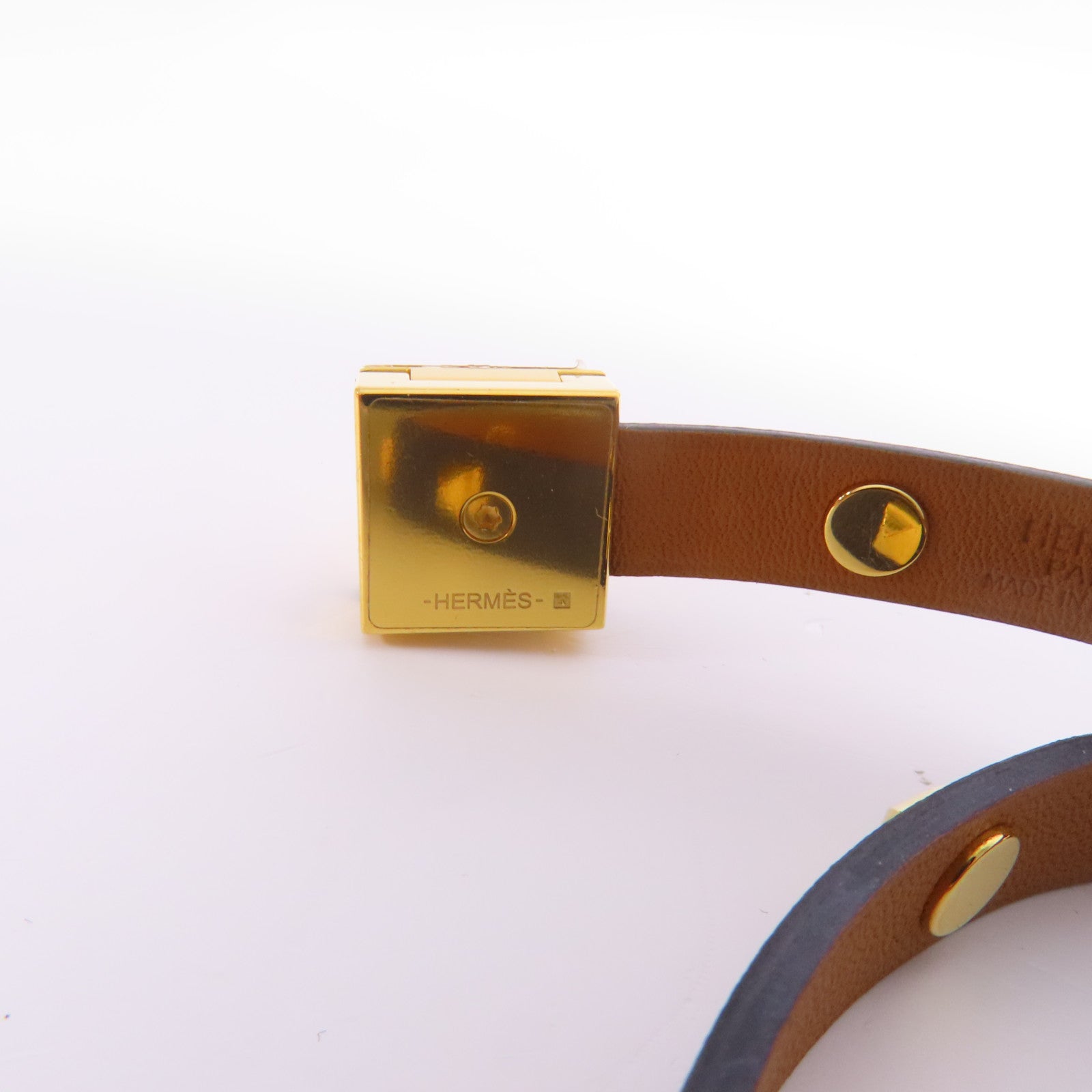 HERMES GHW Medor Infini Cloute Double Tour Bracelet Metal/Swift Leather