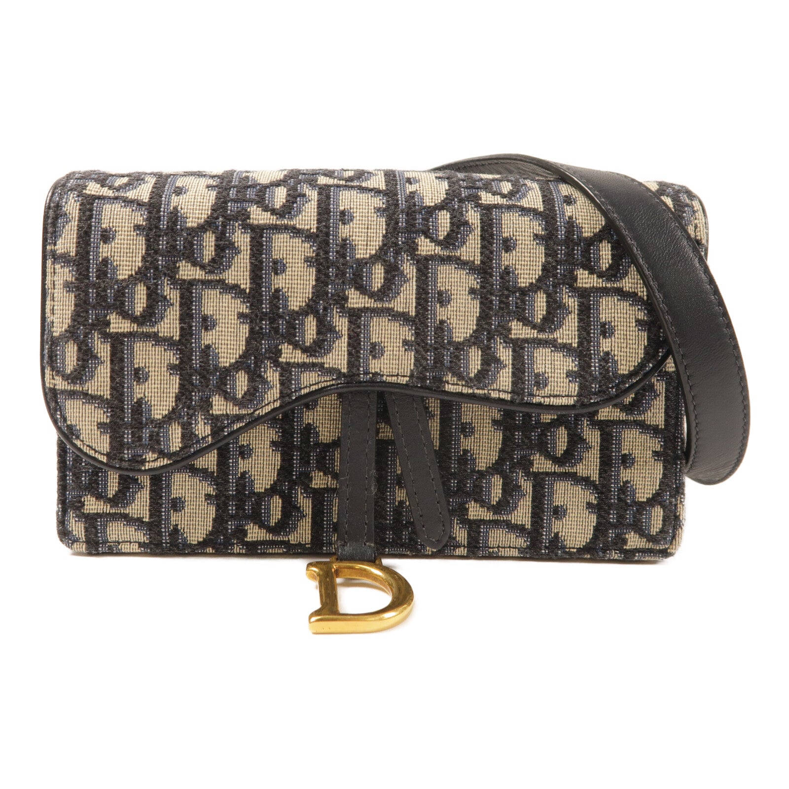 Dior 帆布Saddle Belt Bag金扣腰包