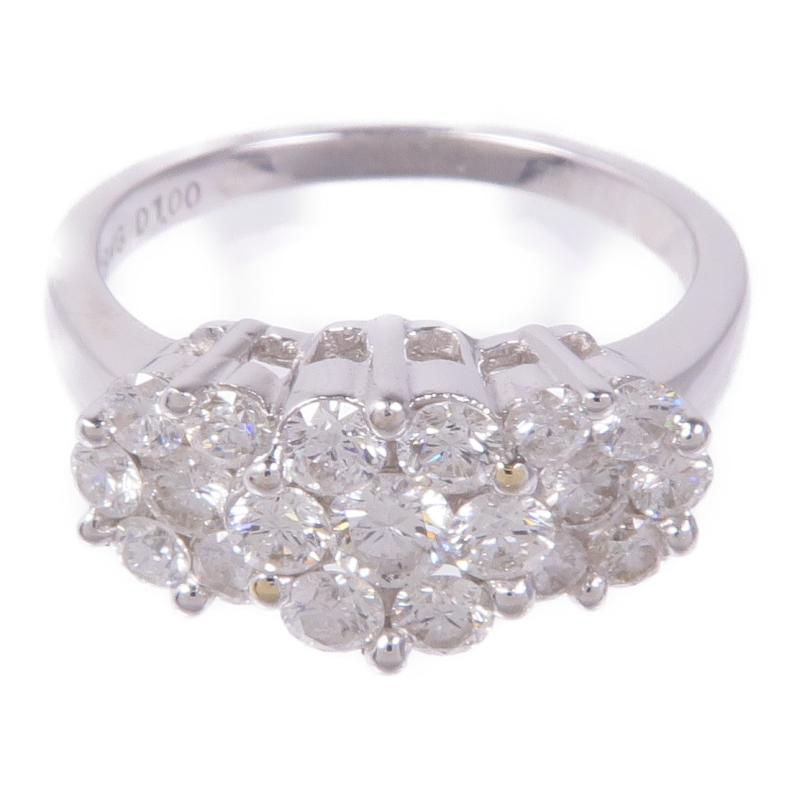 JEWELRY Diamond Ring 18K White Gold US#5.25