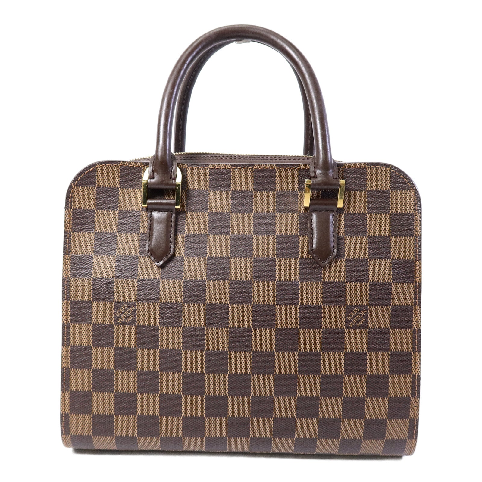 LOUIS VUITTON Damier Triana金扣手挽袋