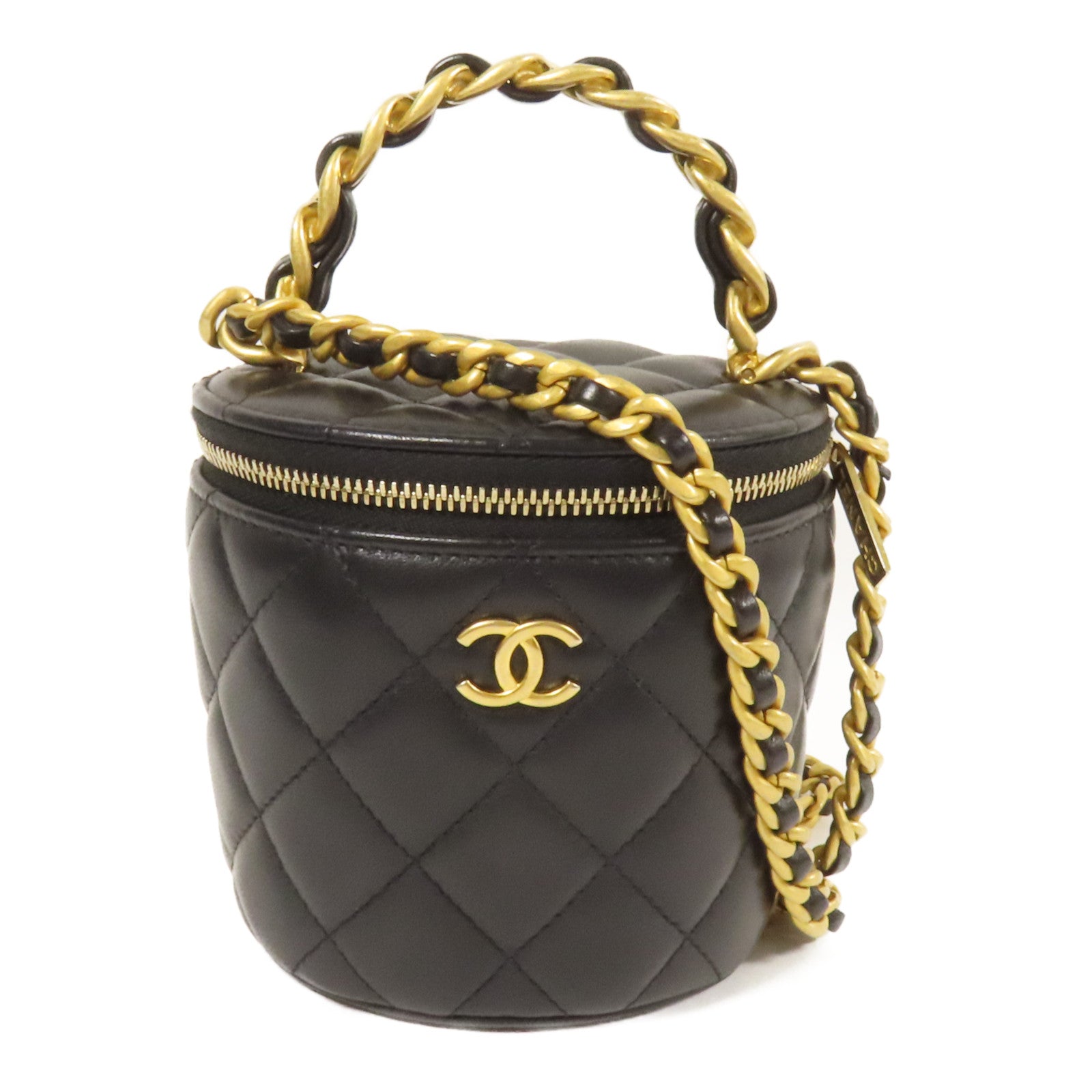 CHANEL 【激減優惠】牛皮皮革Chain Shoulder金扣手挽肩背兩用袋