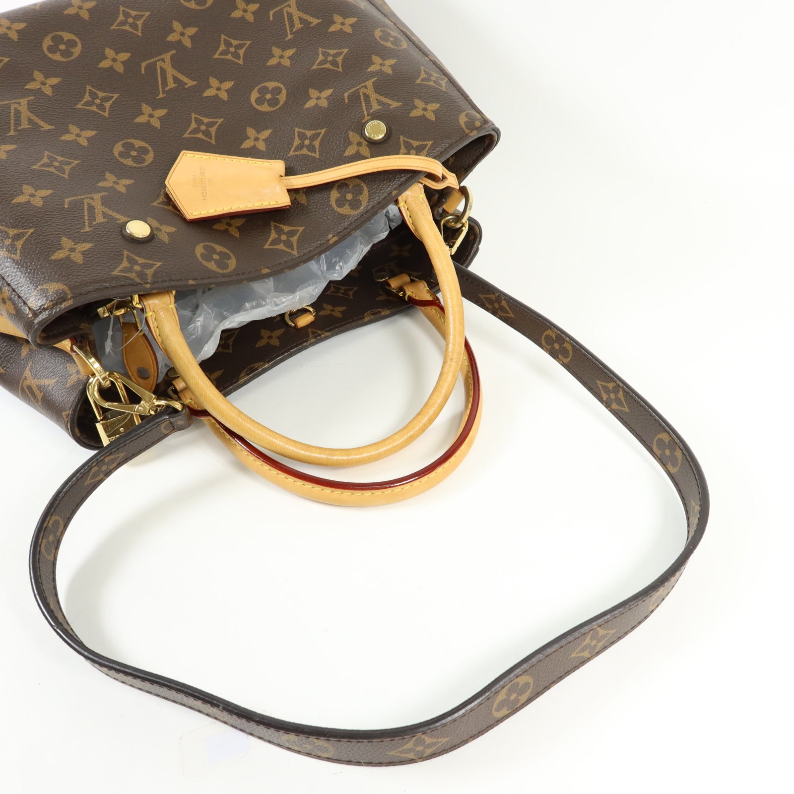 LOUIS VUITTON Monogram Montaigne MM金扣手挽肩背兩用袋