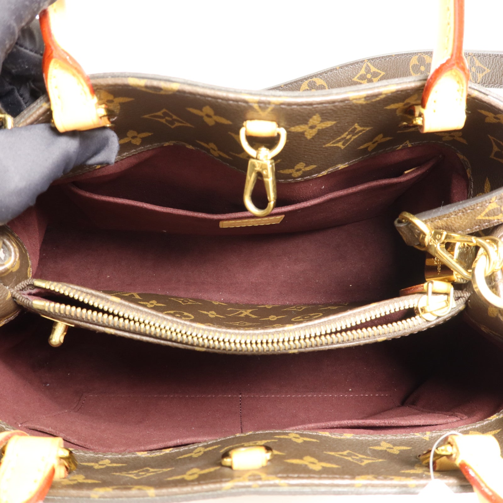 LOUIS VUITTON Monogram Montaigne MM金扣手挽肩背兩用袋