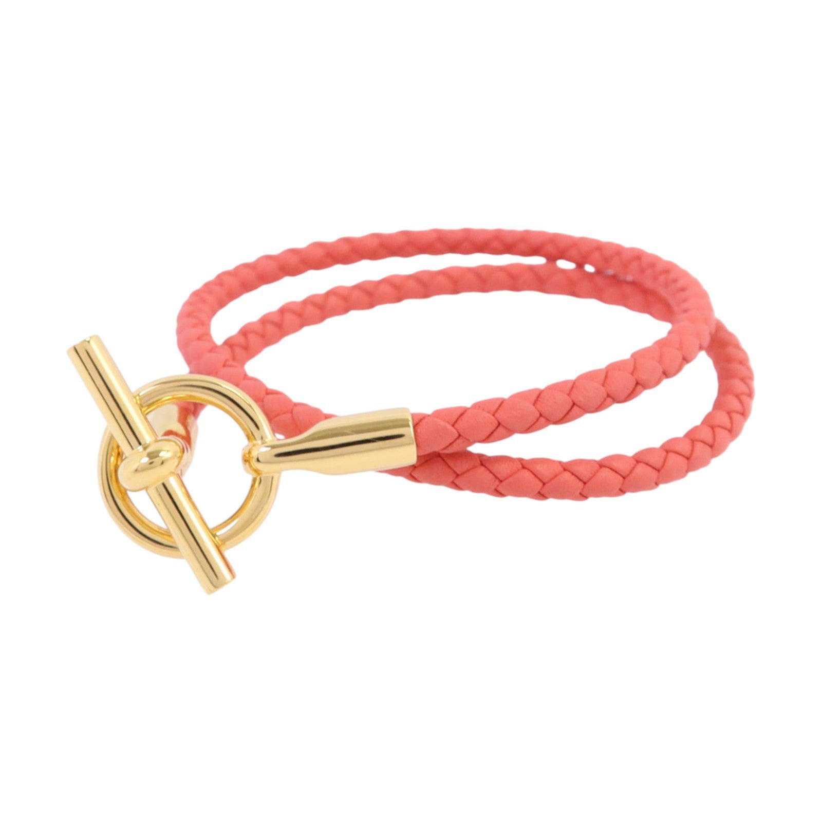HERMES Swift皮革Glenan Double Tour Bracelet金扣手鏈