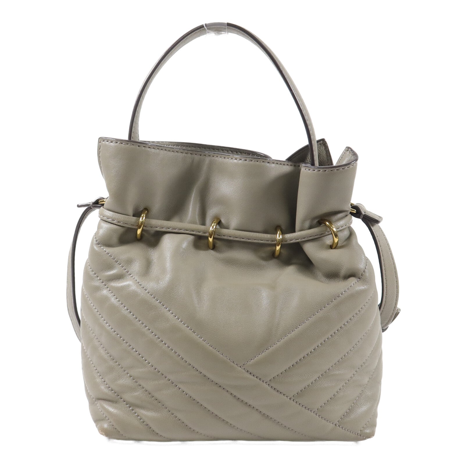 Tory Burch 羊皮皮革Kira Chevron Bucket手挽肩背兩用袋