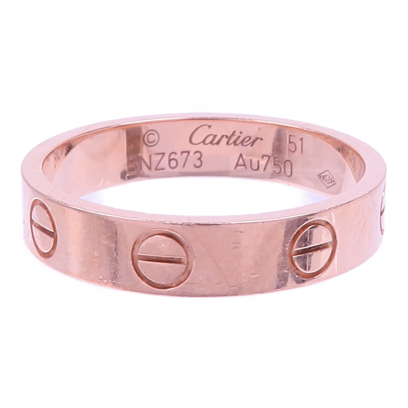 CARTIER 18K玫瑰金Love Ring戒指Cartier#51/US#5.5