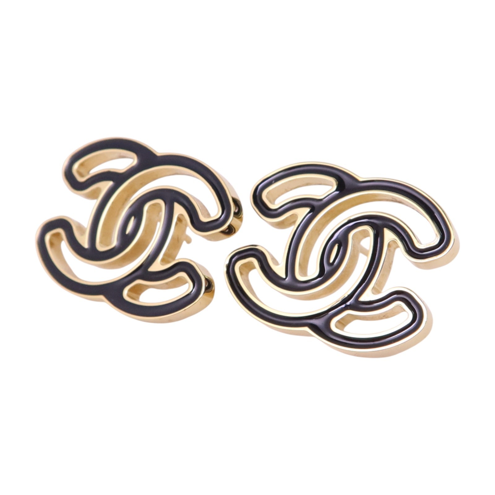 CHANEL 【激減優惠】金屬CC Earrings金扣耳環
