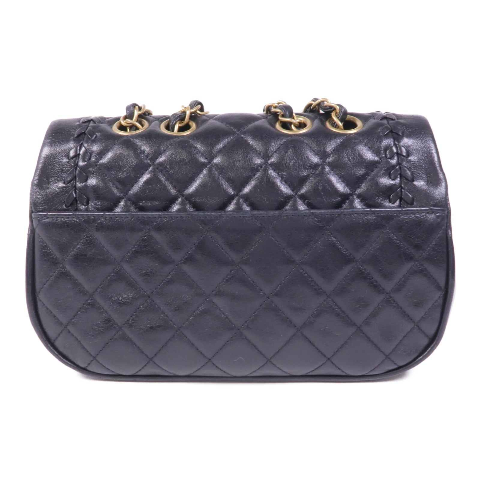 CHANEL 【激減優惠】牛皮皮革Chain Shoulder金扣鏈帶肩背袋