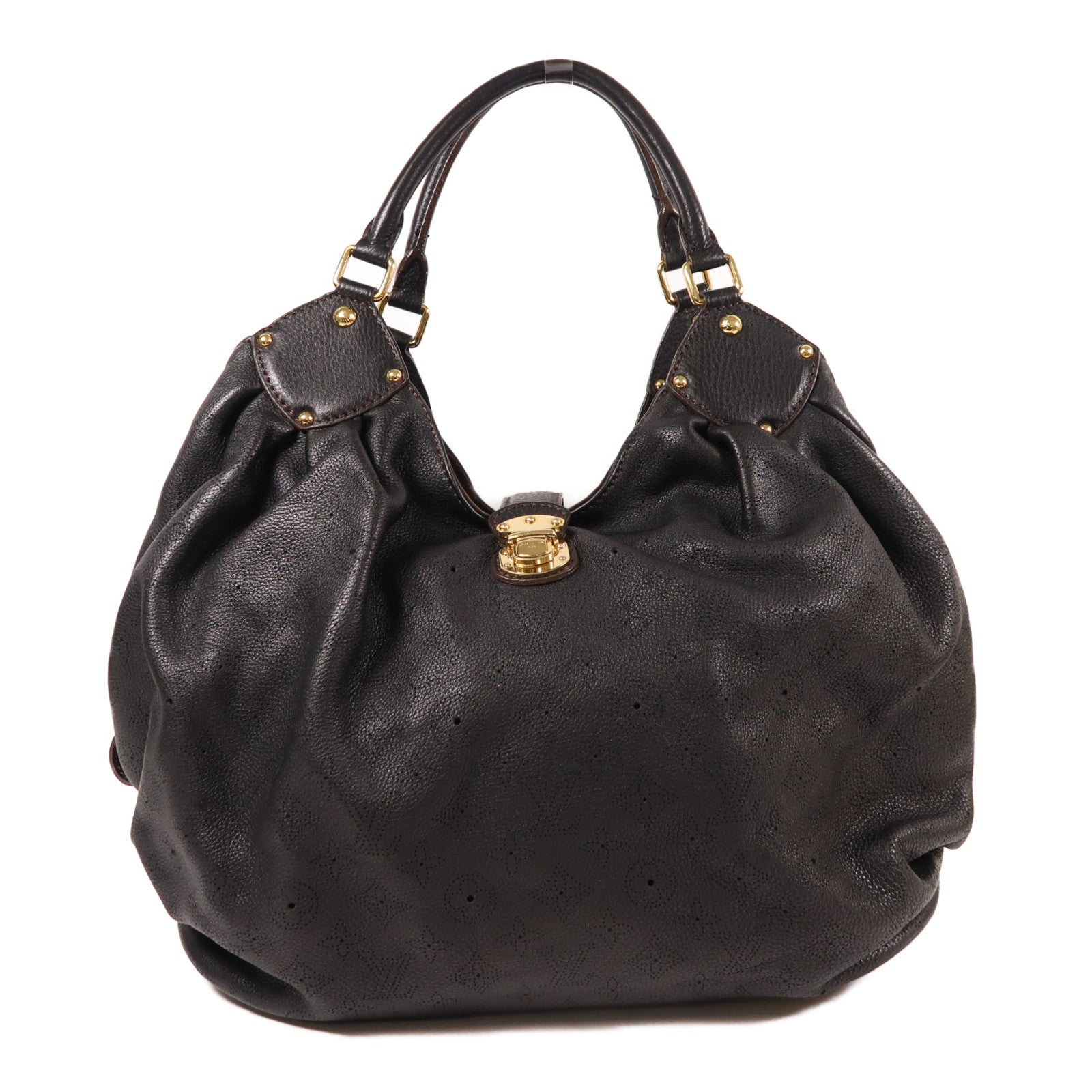 LOUIS VUITTON Monogram Mahina Mahina XL金扣肩背袋