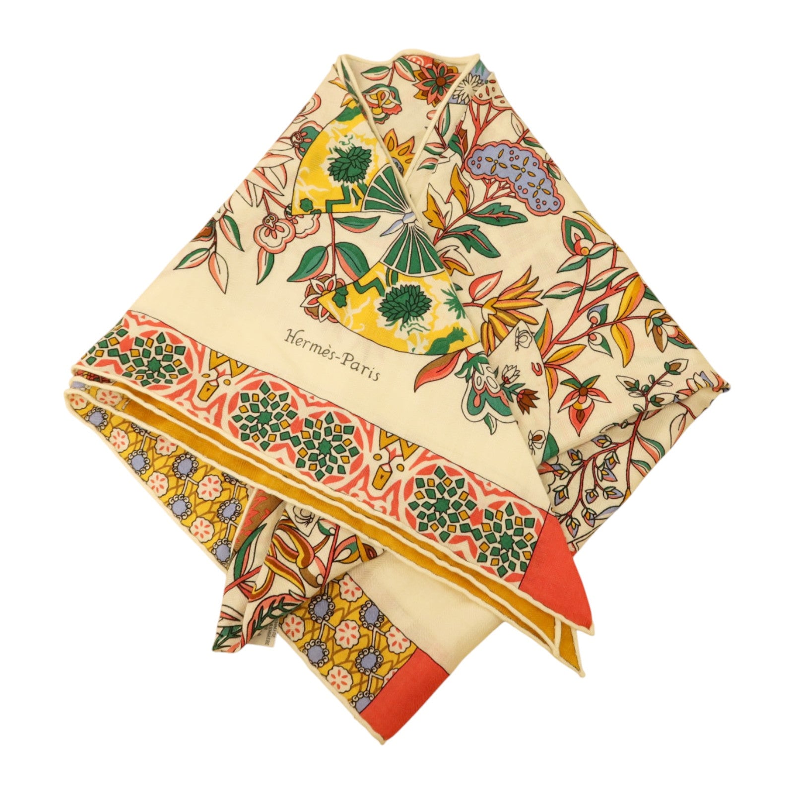 HERMES 羊毛/絲質Giant Triangle Scarf 208x99絲巾