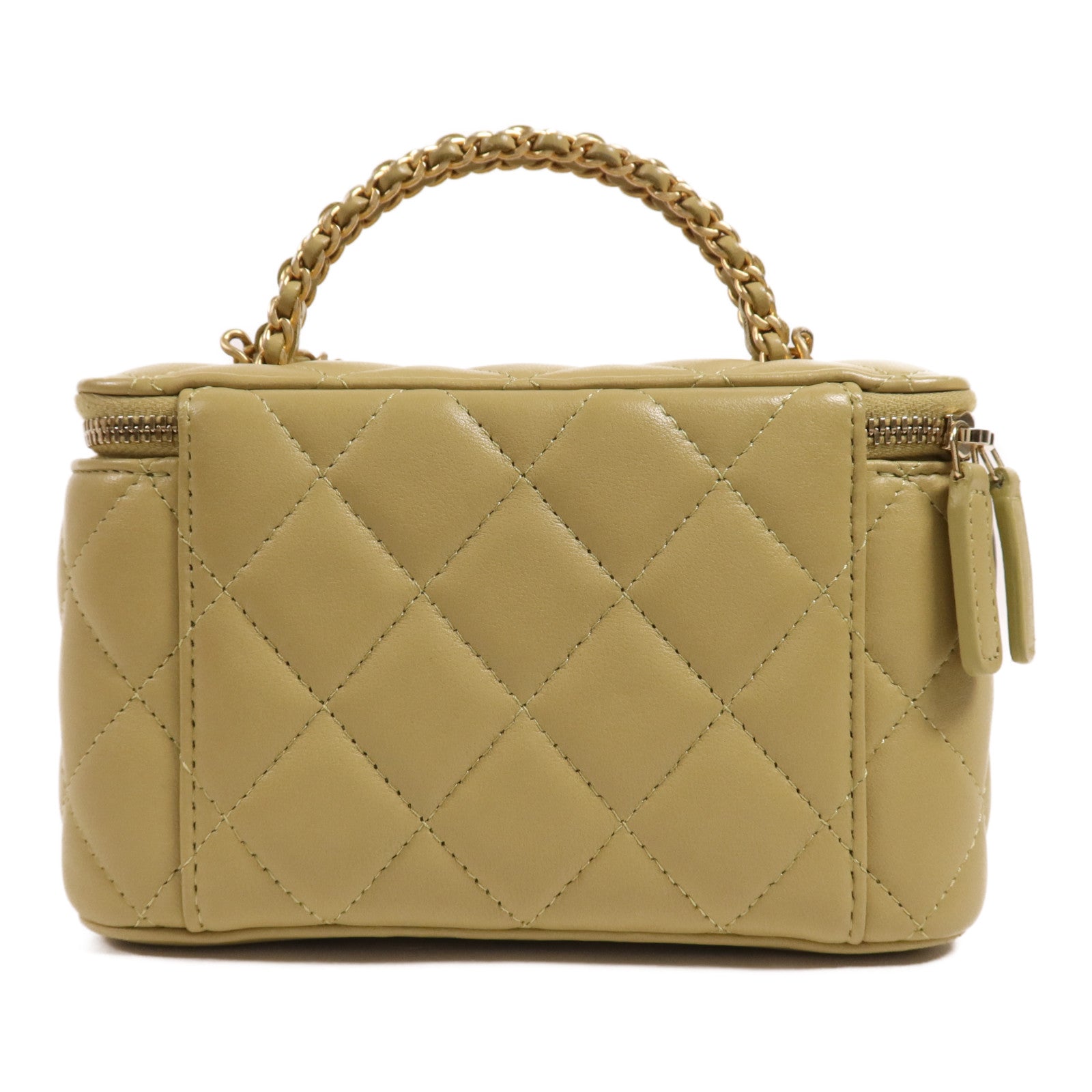 CHANEL 羊皮皮革Vanity Case金扣手挽肩背兩用袋