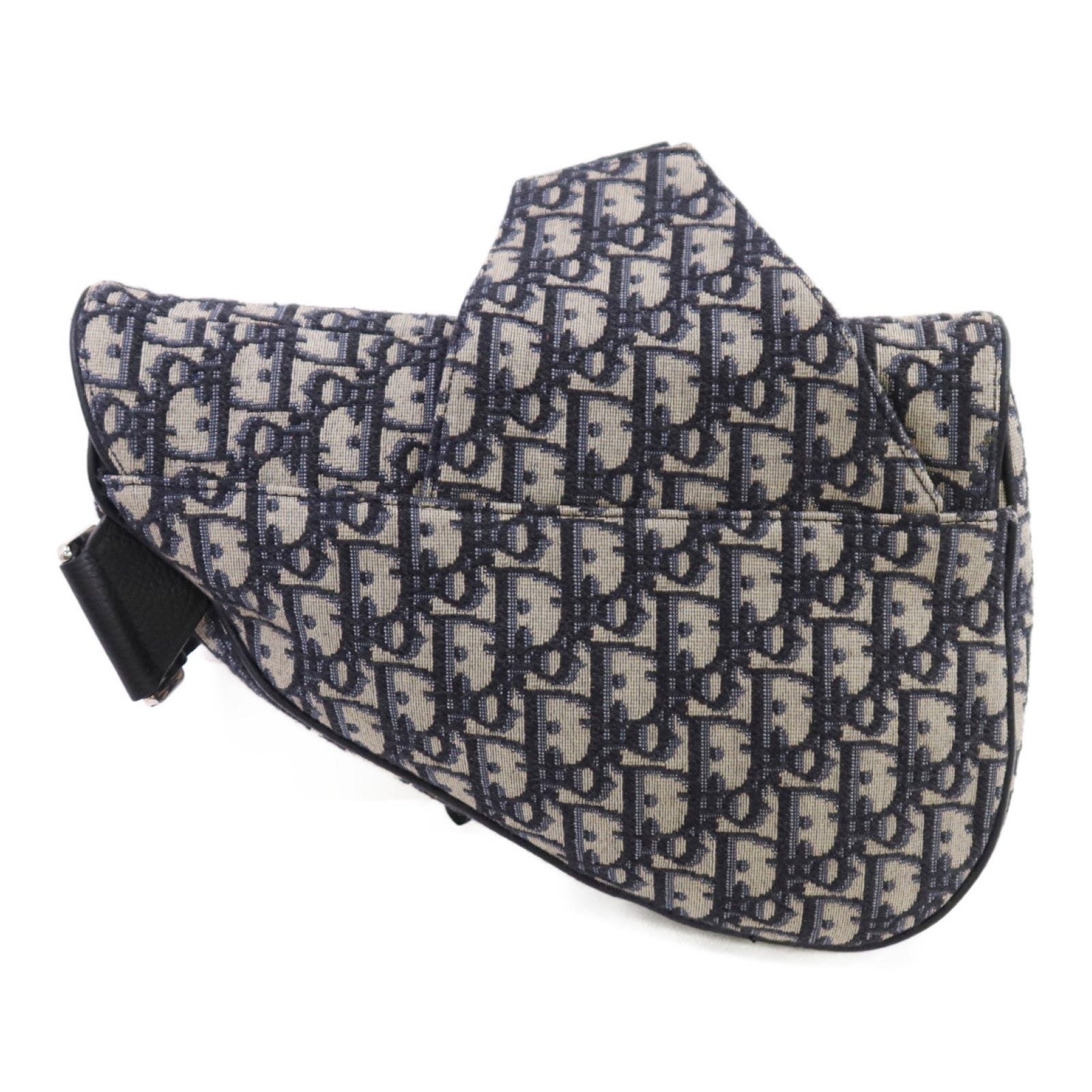 Dior 【激減優惠】Obriqur帆布Saddle Oblique銀扣肩背袋