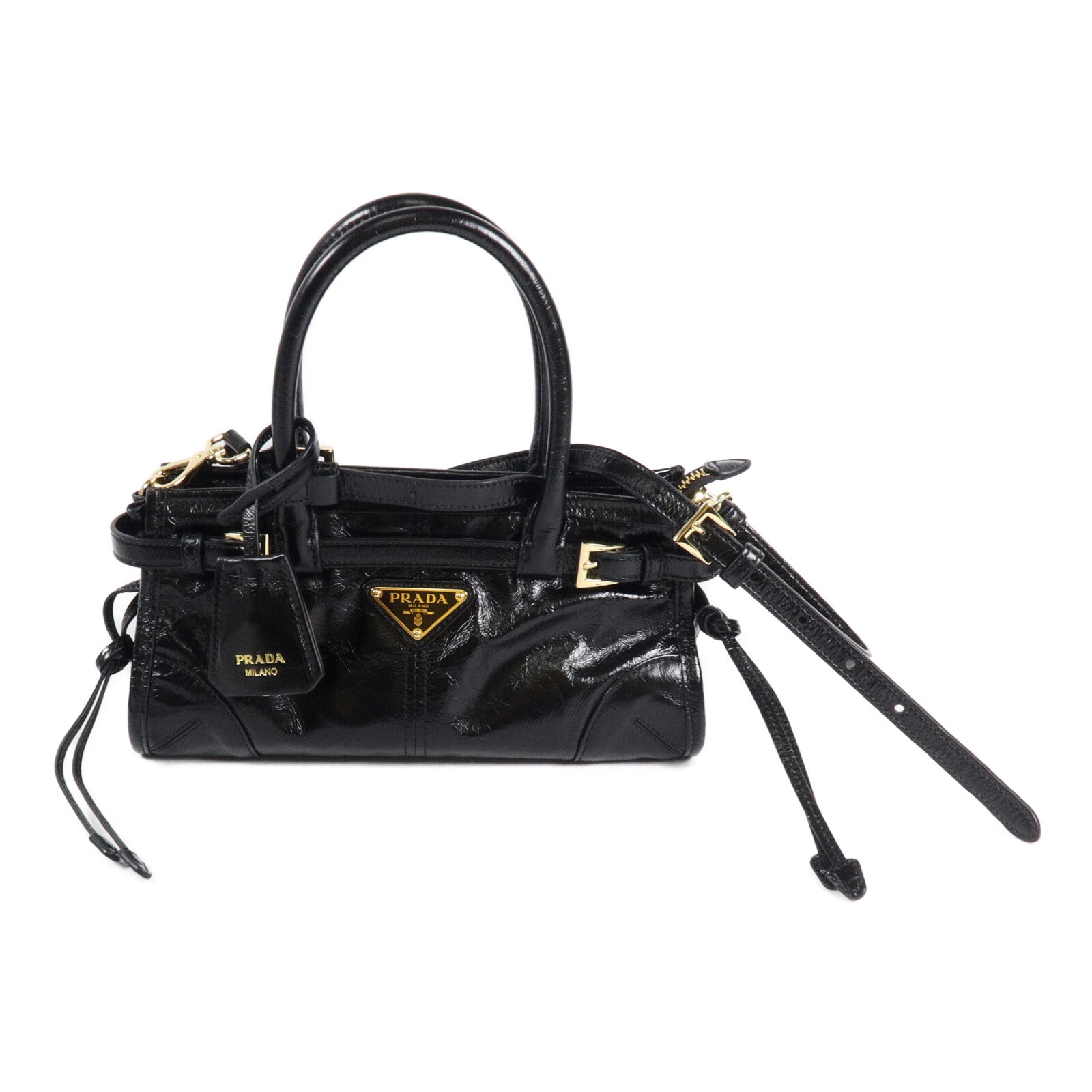 PRADA 牛皮皮革Bonnie Mini手挽肩背兩用袋