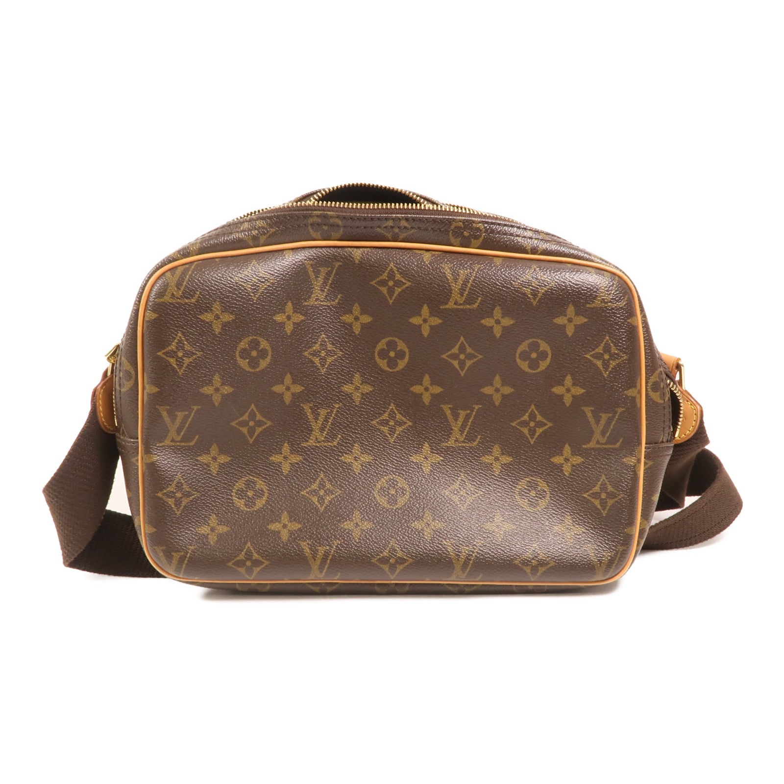 LOUIS VUITTON Monogram Reporter PM金扣肩背袋