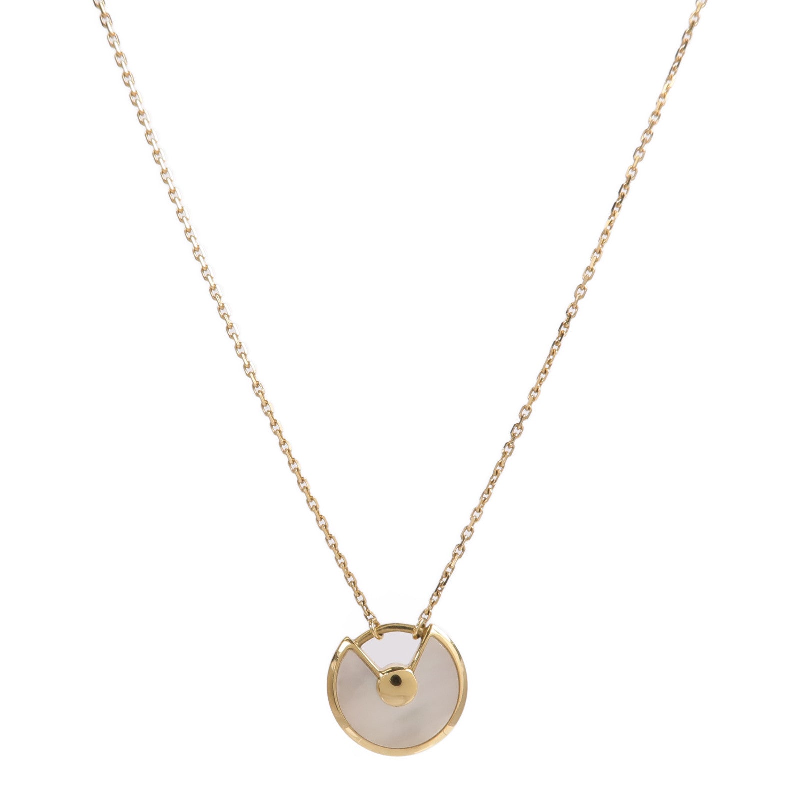 CARTIER 18K黃金Amulette de Cartier Necklace珍珠母貝項鍊