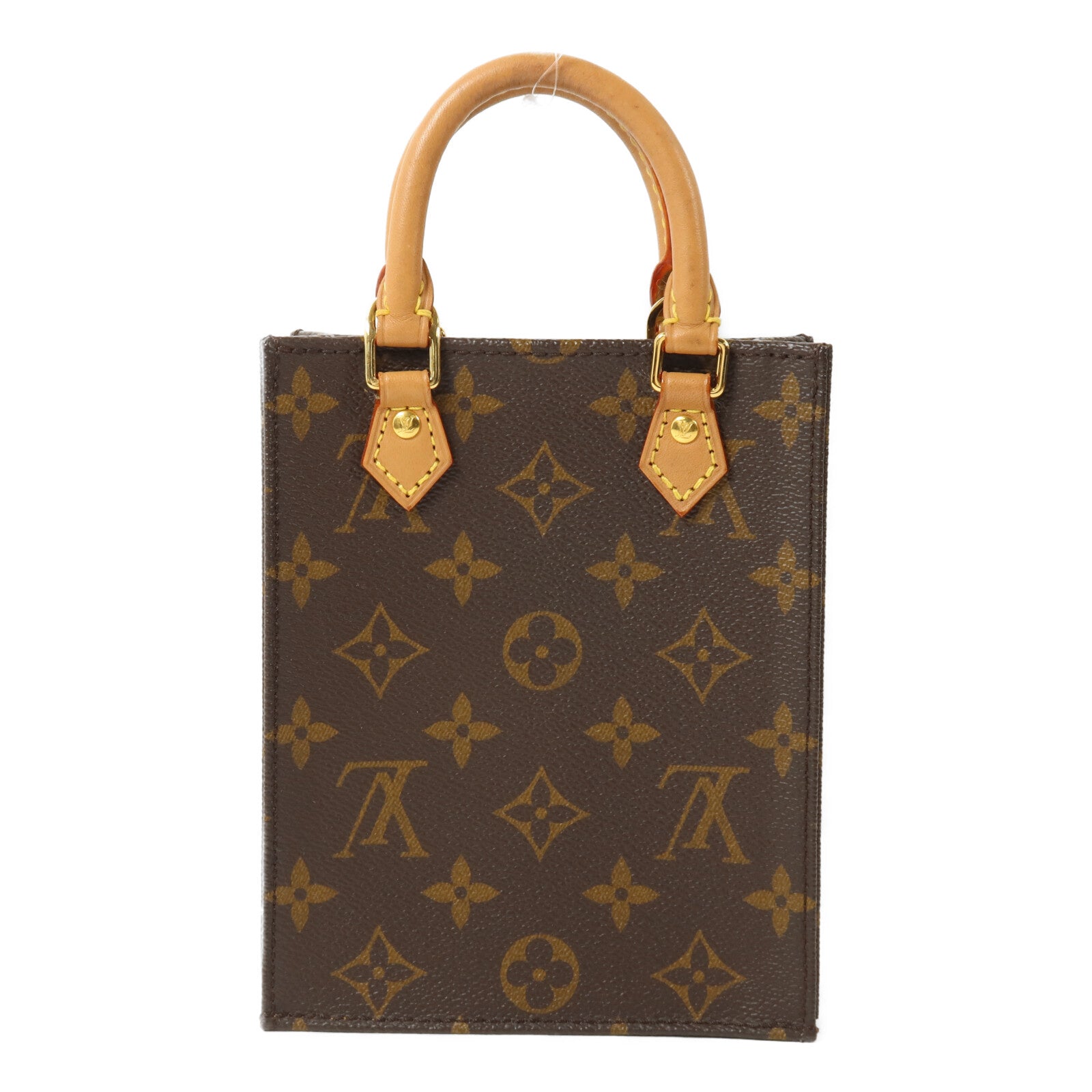 LOUIS VUITTON Monogram Petit Sac Plat手挽肩背兩用袋