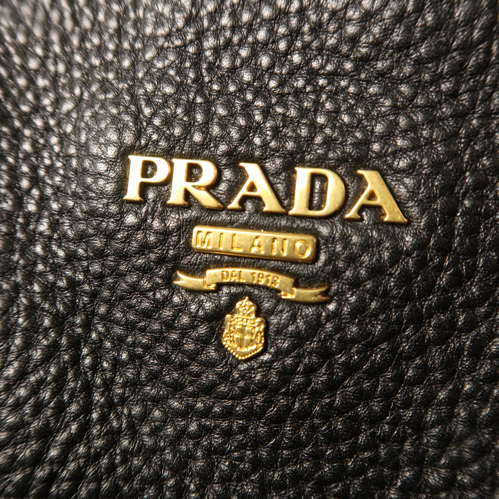 PRADA 牛皮皮革Tote Bag金扣肩背袋