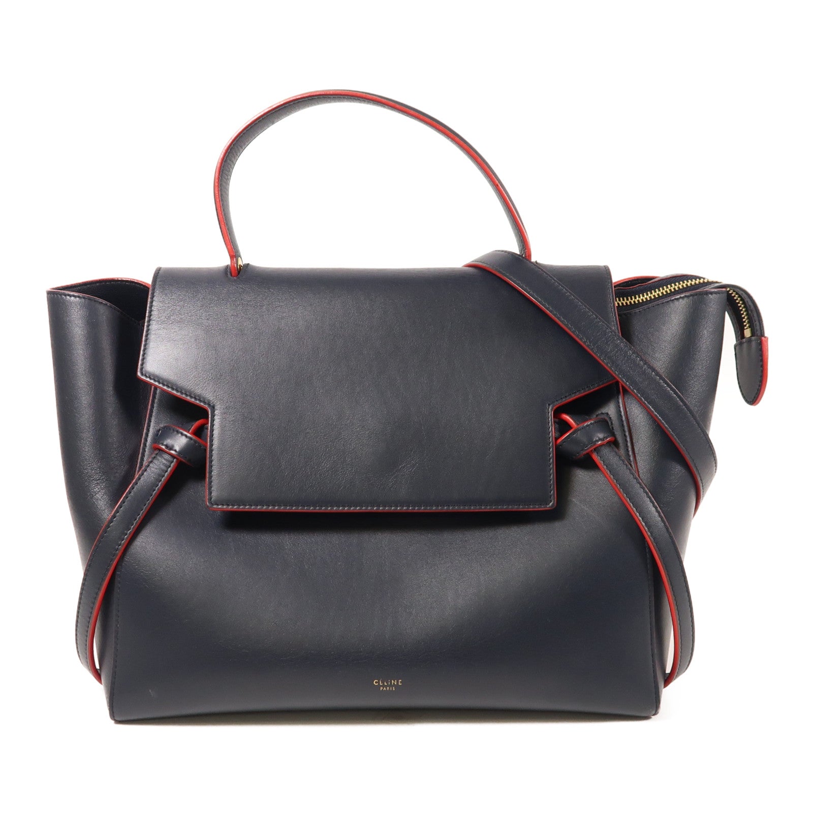 CELINE 【激減優惠】牛皮皮革Mini Belt Bag金扣手挽肩背兩用袋