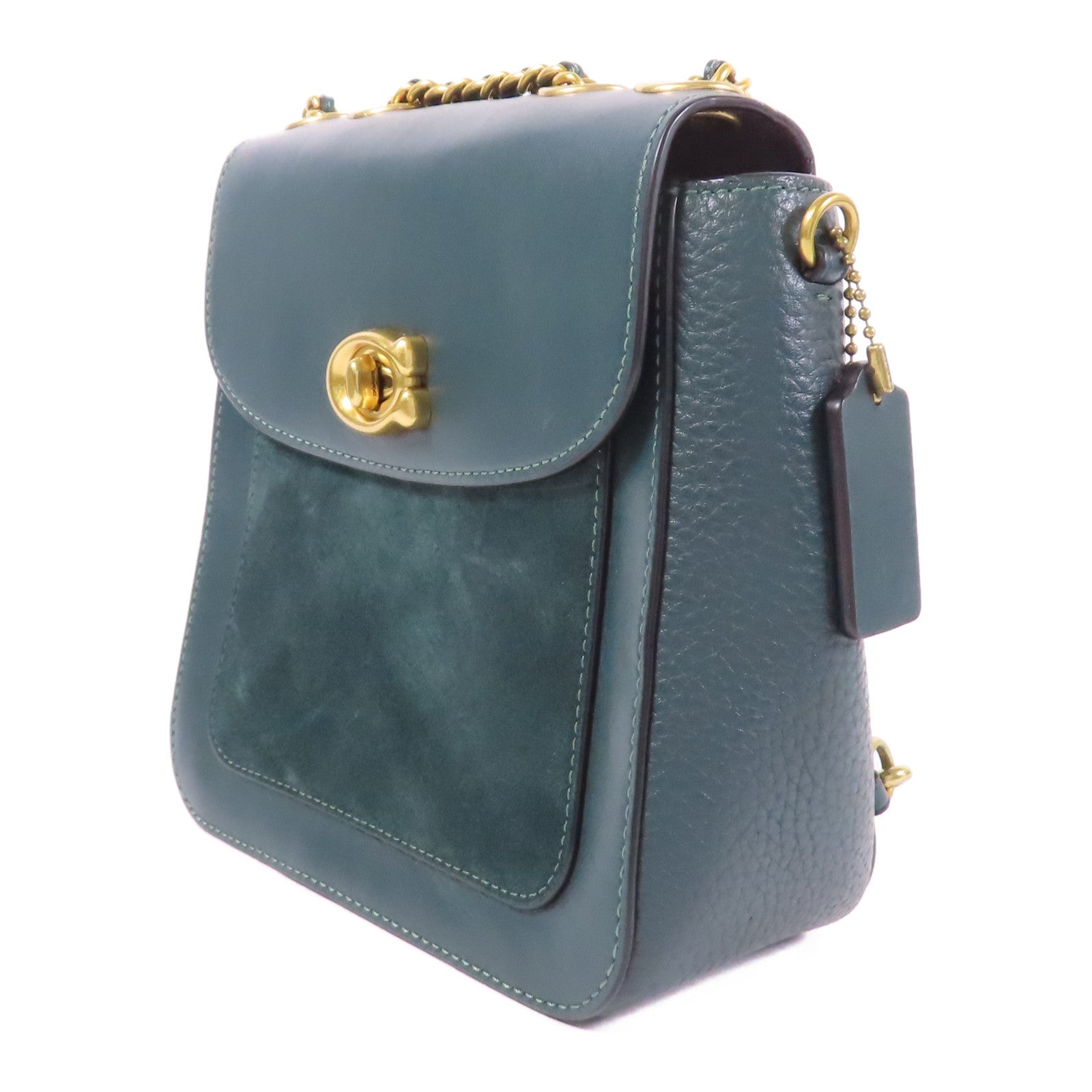 COACH 牛皮皮革Backpack金扣背包