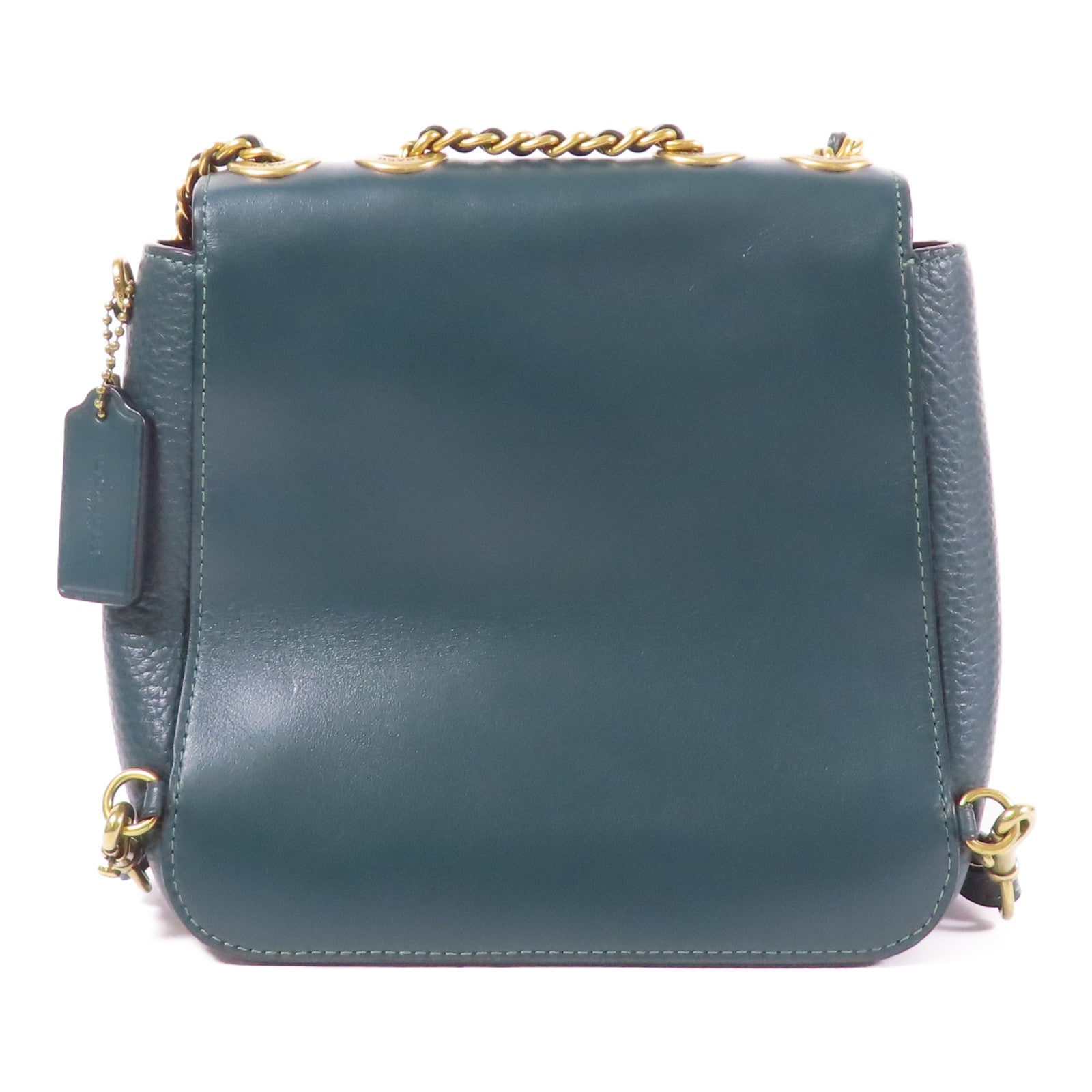 COACH 牛皮皮革Backpack金扣背包