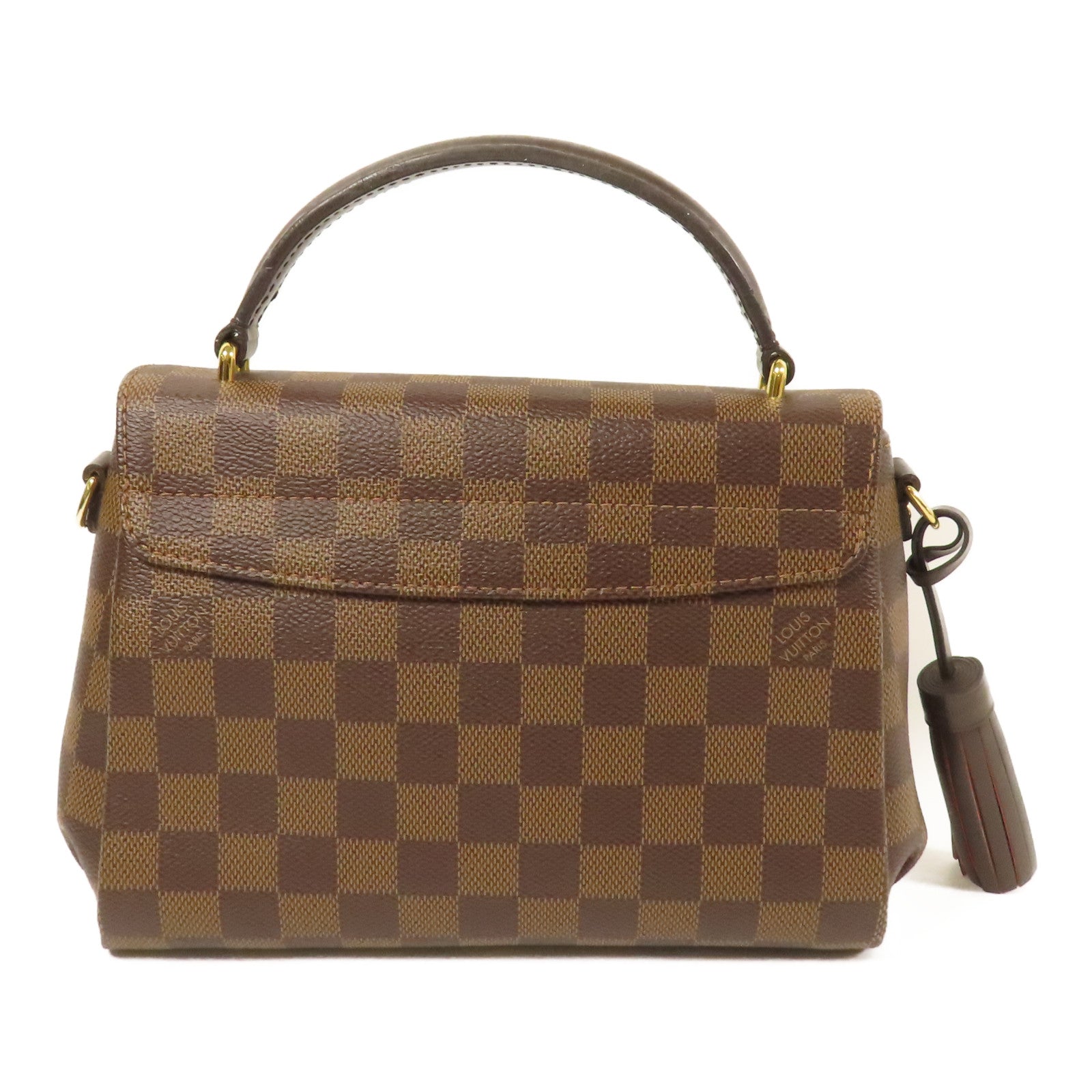 LOUIS VUITTON Damier Croisette金扣手挽肩背兩用袋