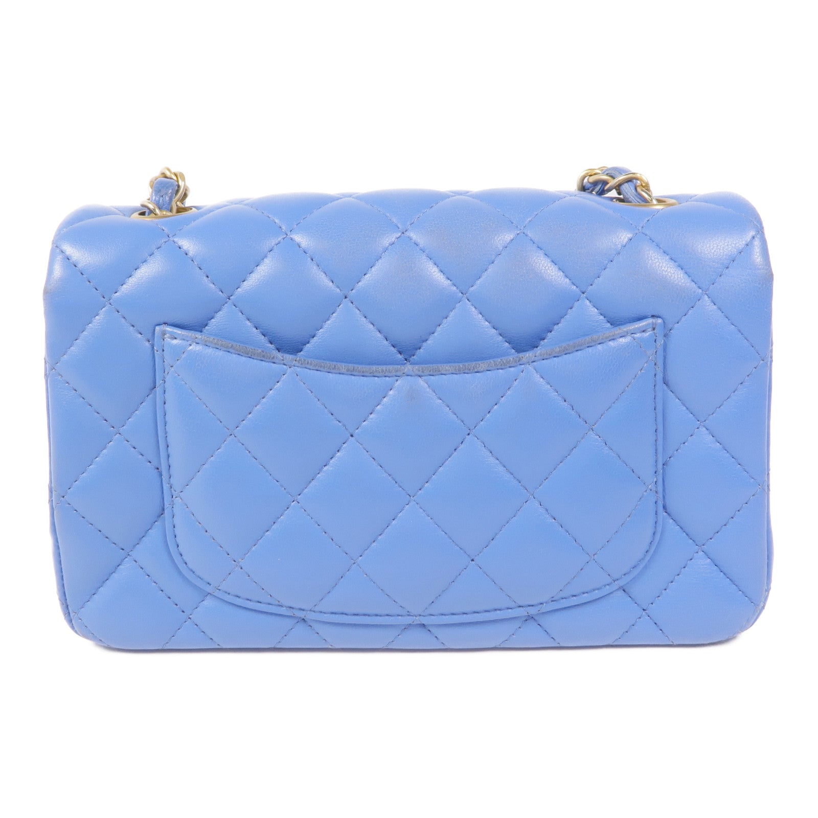 CHANEL 羊皮皮革Mini Classic 20金扣鏈帶肩背袋